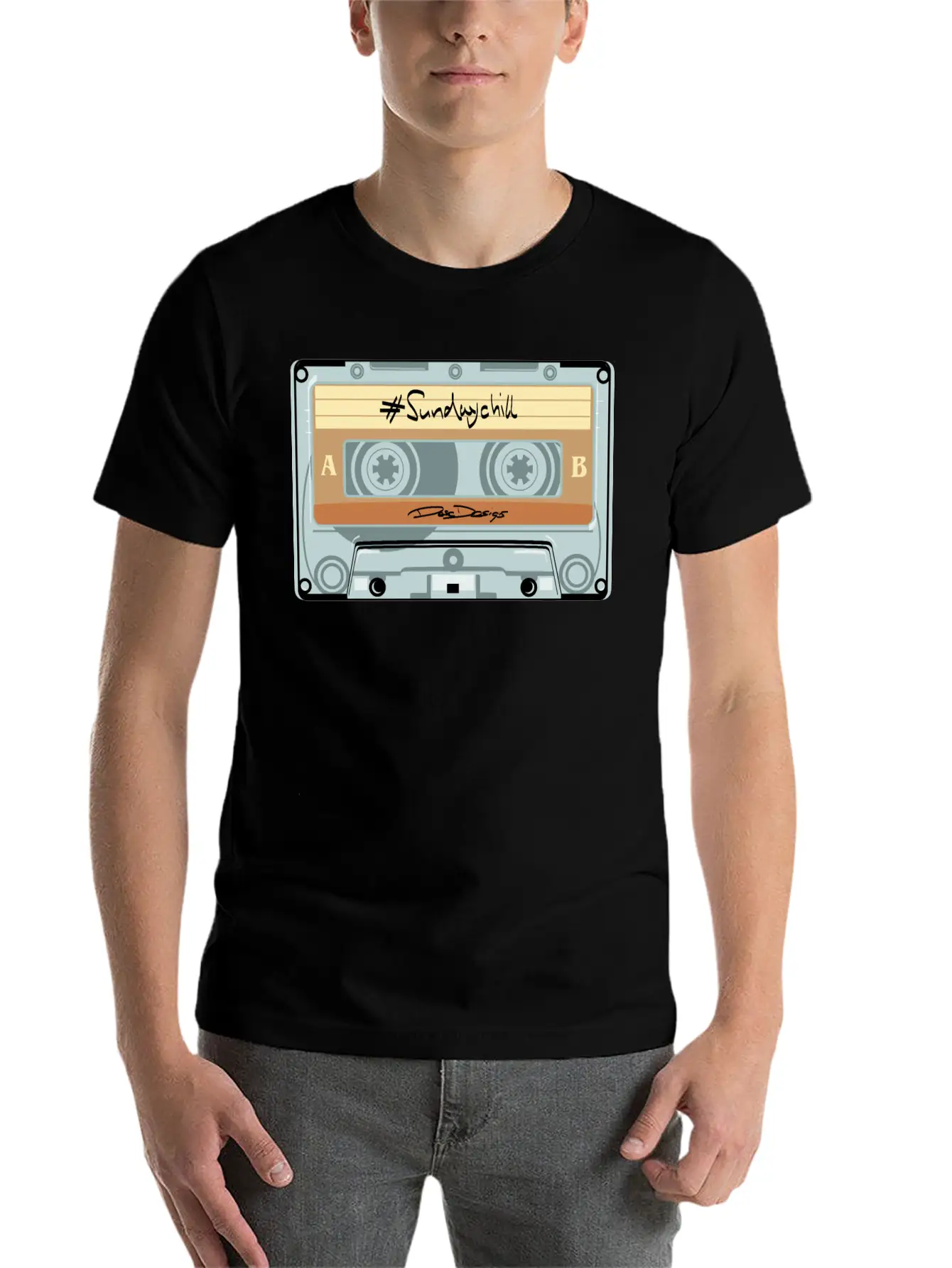Compact Cassette, Cassette, Audio Cassette Sundayc Unisex Casual T-Shirt – Clean Design For Daily Comfort