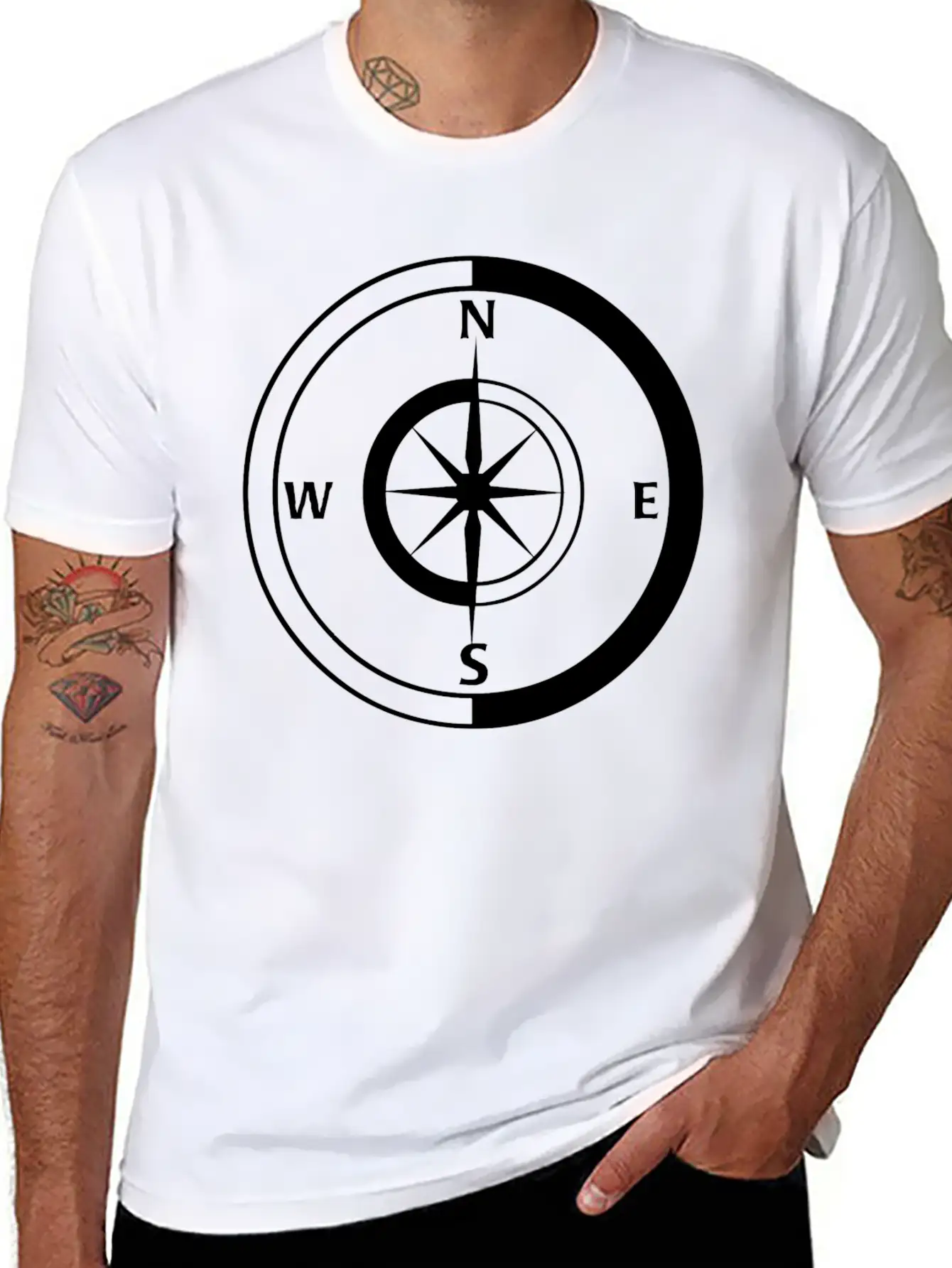 Compass Breathable Graphic T-Shirt – Perfect For Casual Days
