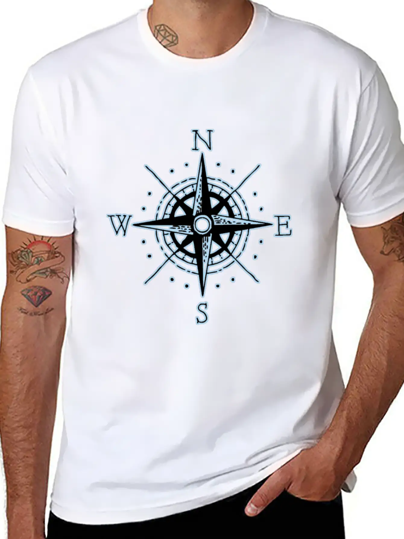 Compass Colletions Breathable Soft Cotton T-Shirt – Timeless Casual Look