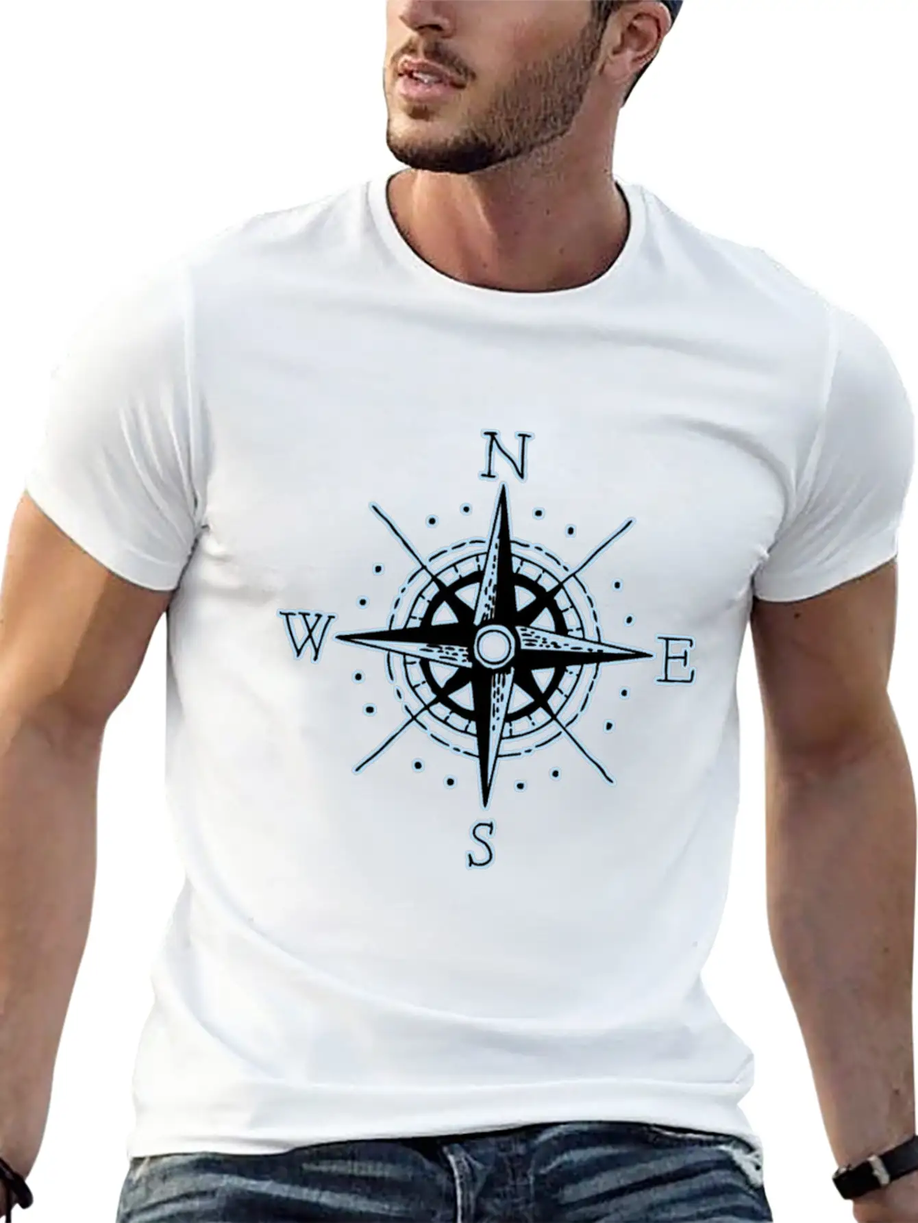 Compass Colletions Breathable Soft Cotton T-Shirt – Timeless Casual Look