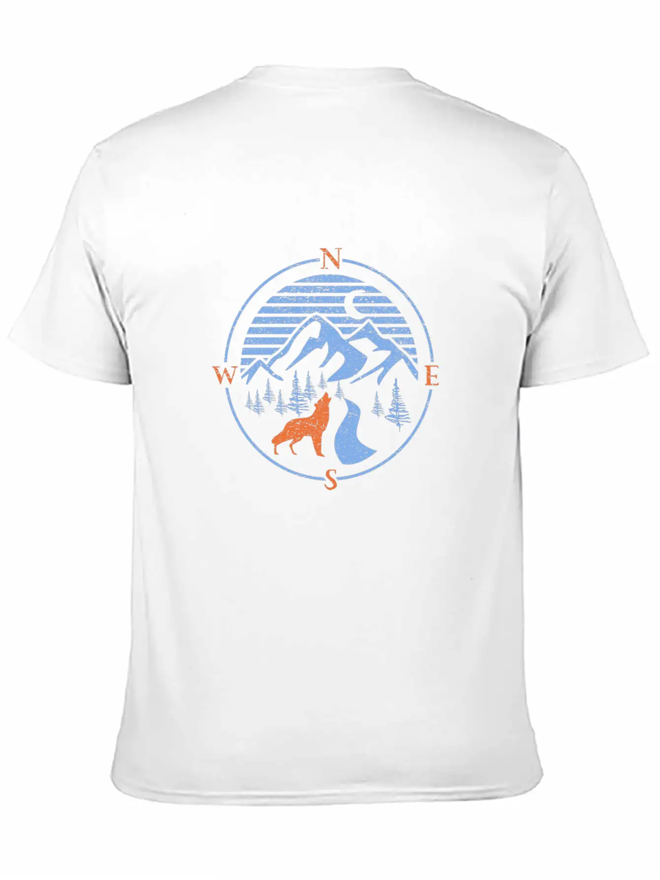 Compass! North South East West Wolf Outdoor Nature Classic Cotton Tee – Unisex Comfort For Any Season