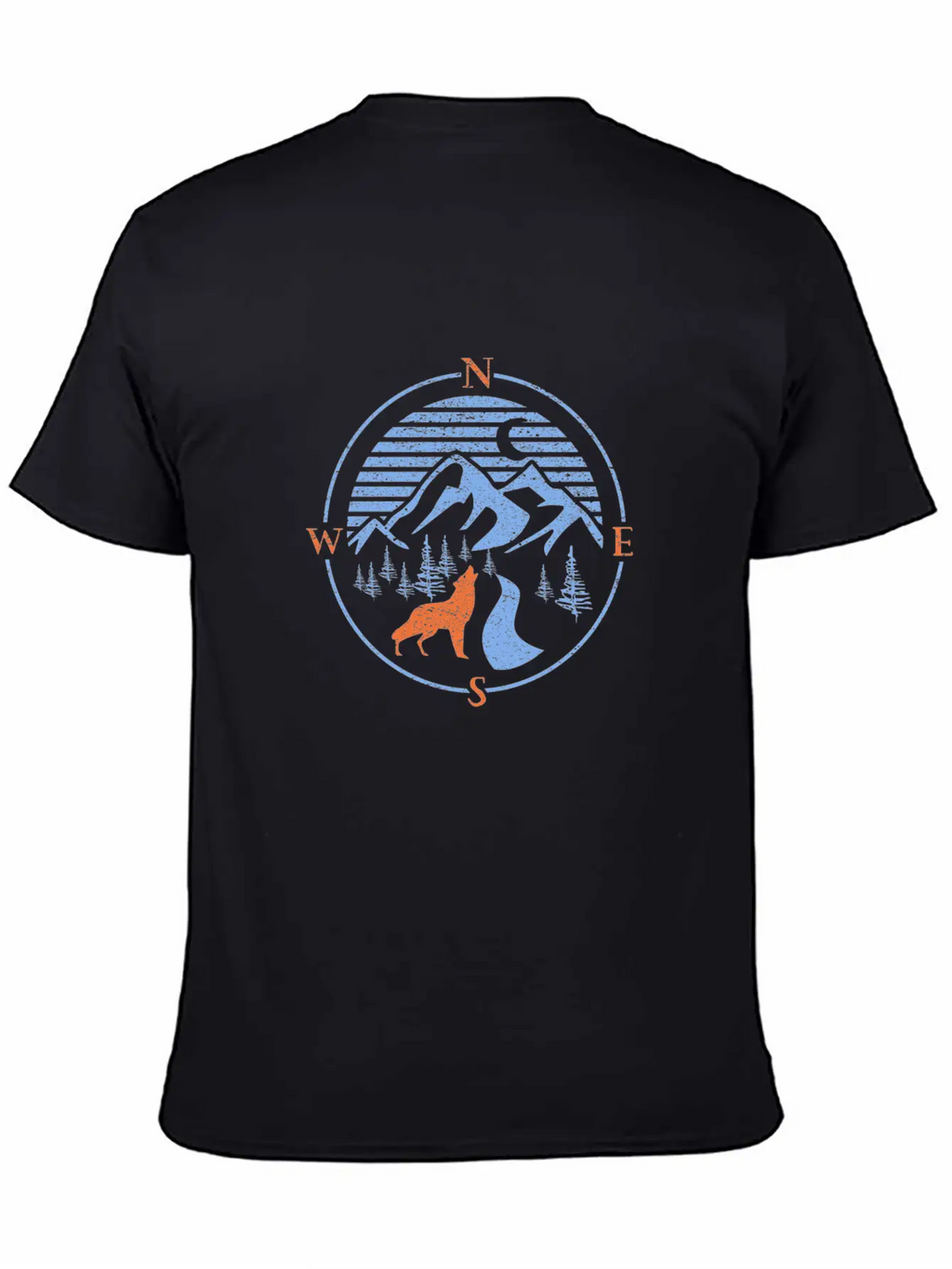 Compass! North South East West Wolf Outdoor Nature Classic Cotton Tee – Unisex Comfort For Any Season