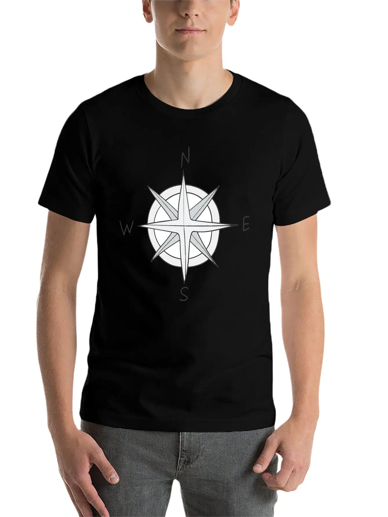 Compass Unisex Casual T-Shirt – Clean Design For Daily Comfort