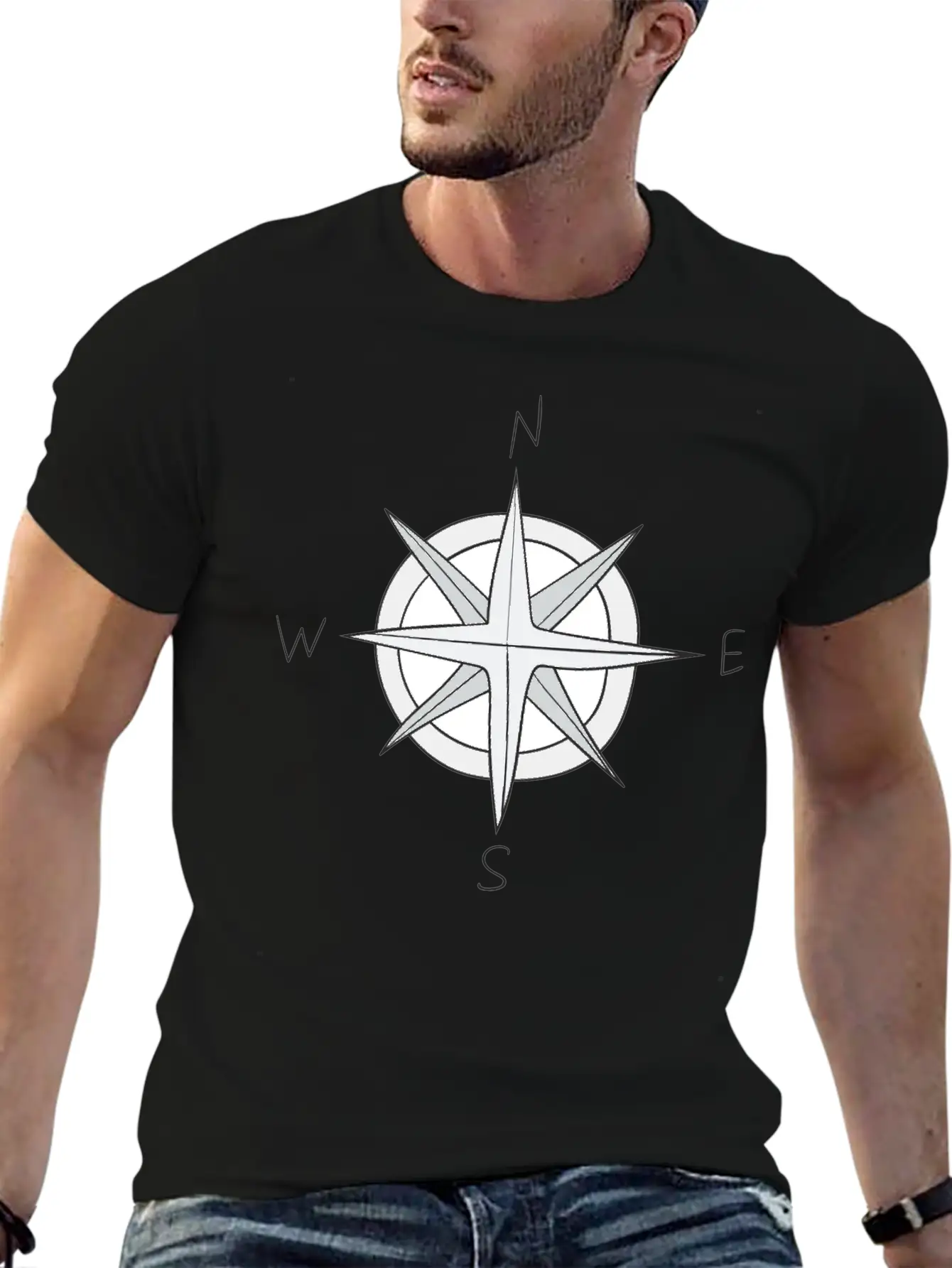 Compass Unisex Casual T-Shirt – Clean Design For Daily Comfort