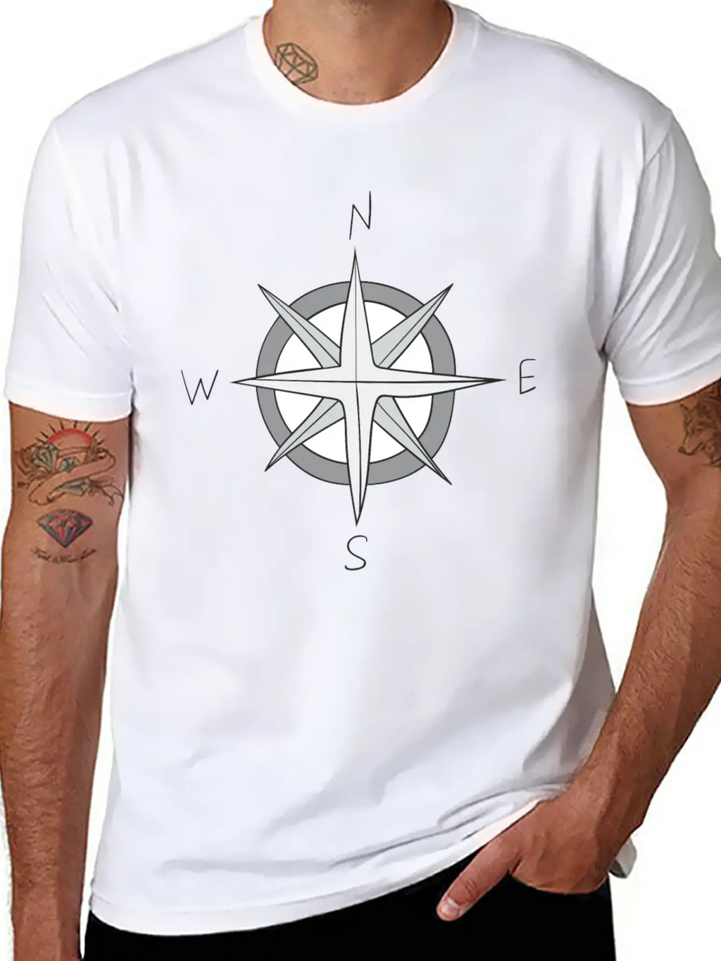 Compass Unisex Casual T-Shirt – Clean Design For Daily Comfort