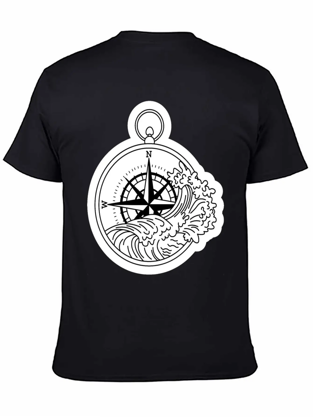 Compass With Compass Rose For Navigation Basic Graphic T-Shirt – Daily Comfort In Soft Cotton