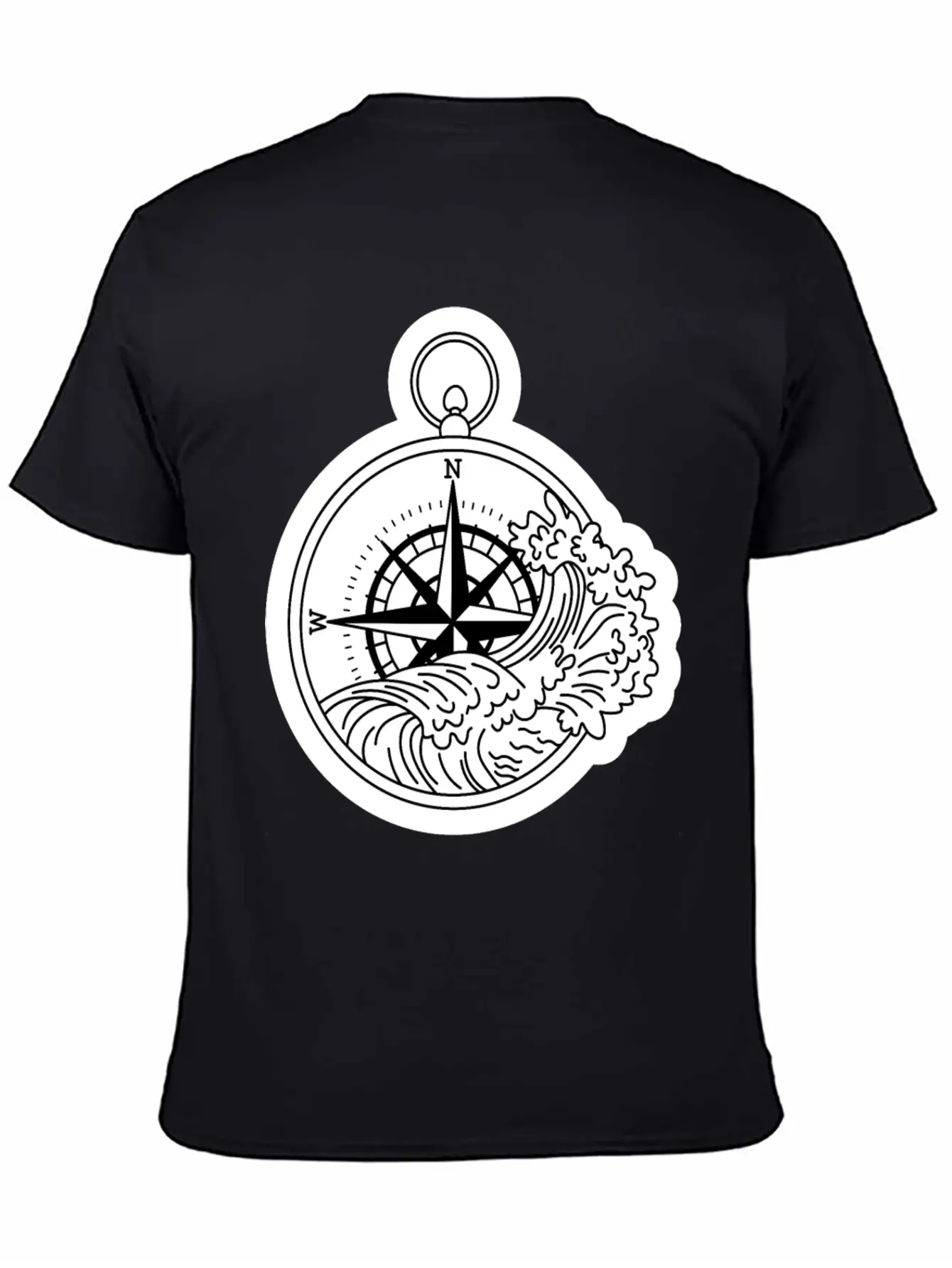 Compass With Compass Rose For Navigation Basic Graphic T-Shirt – Daily Comfort In Soft Cotton