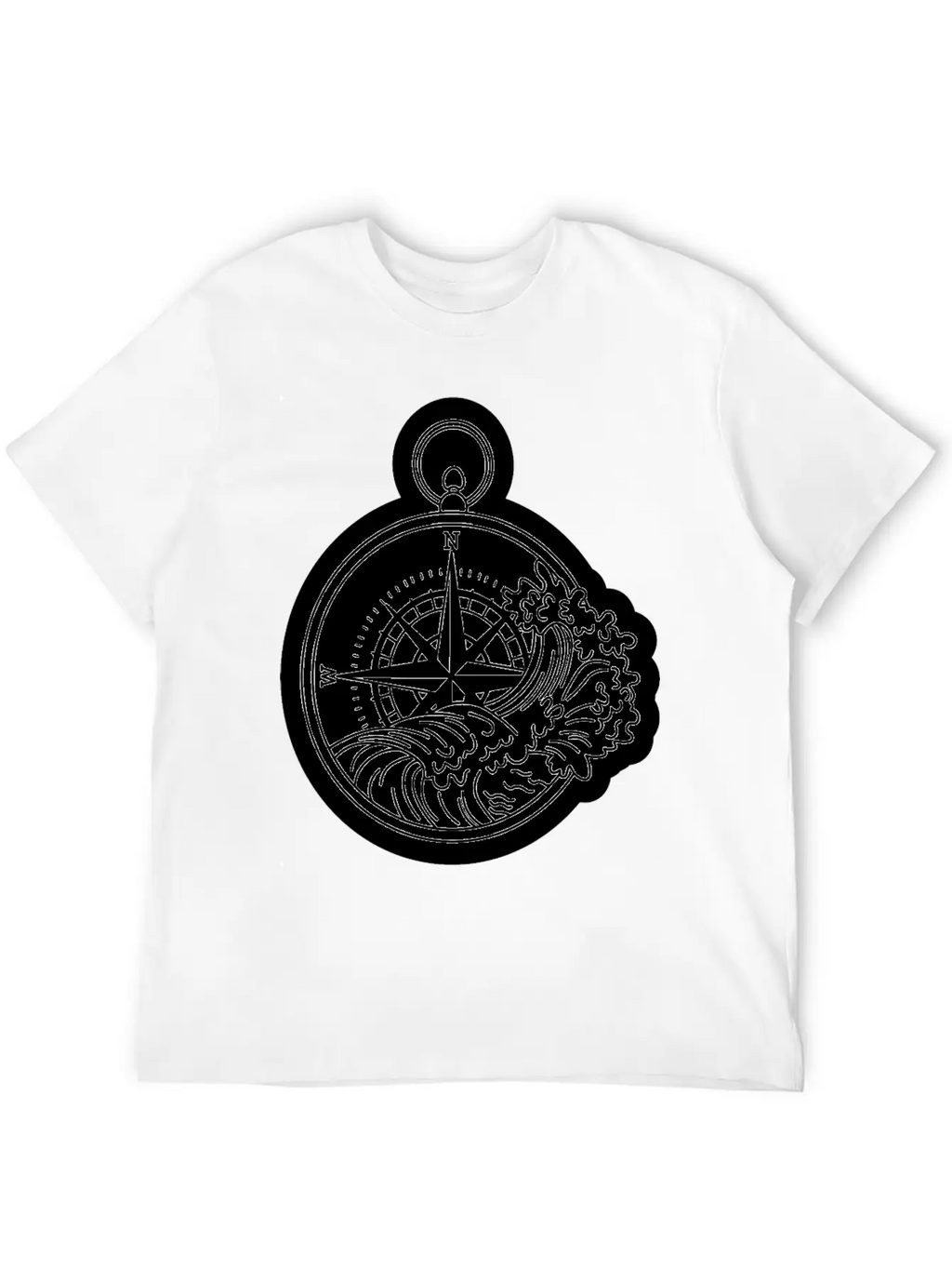 Compass With Compass Rose For Navigation Basic Graphic T-Shirt – Daily Comfort In Soft Cotton