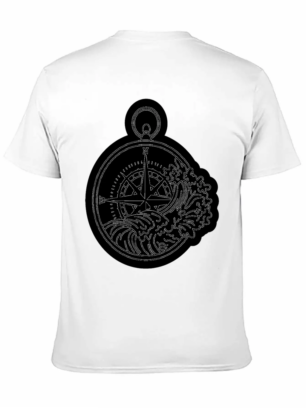 Compass With Compass Rose For Navigation Basic Graphic T-Shirt – Daily Comfort In Soft Cotton