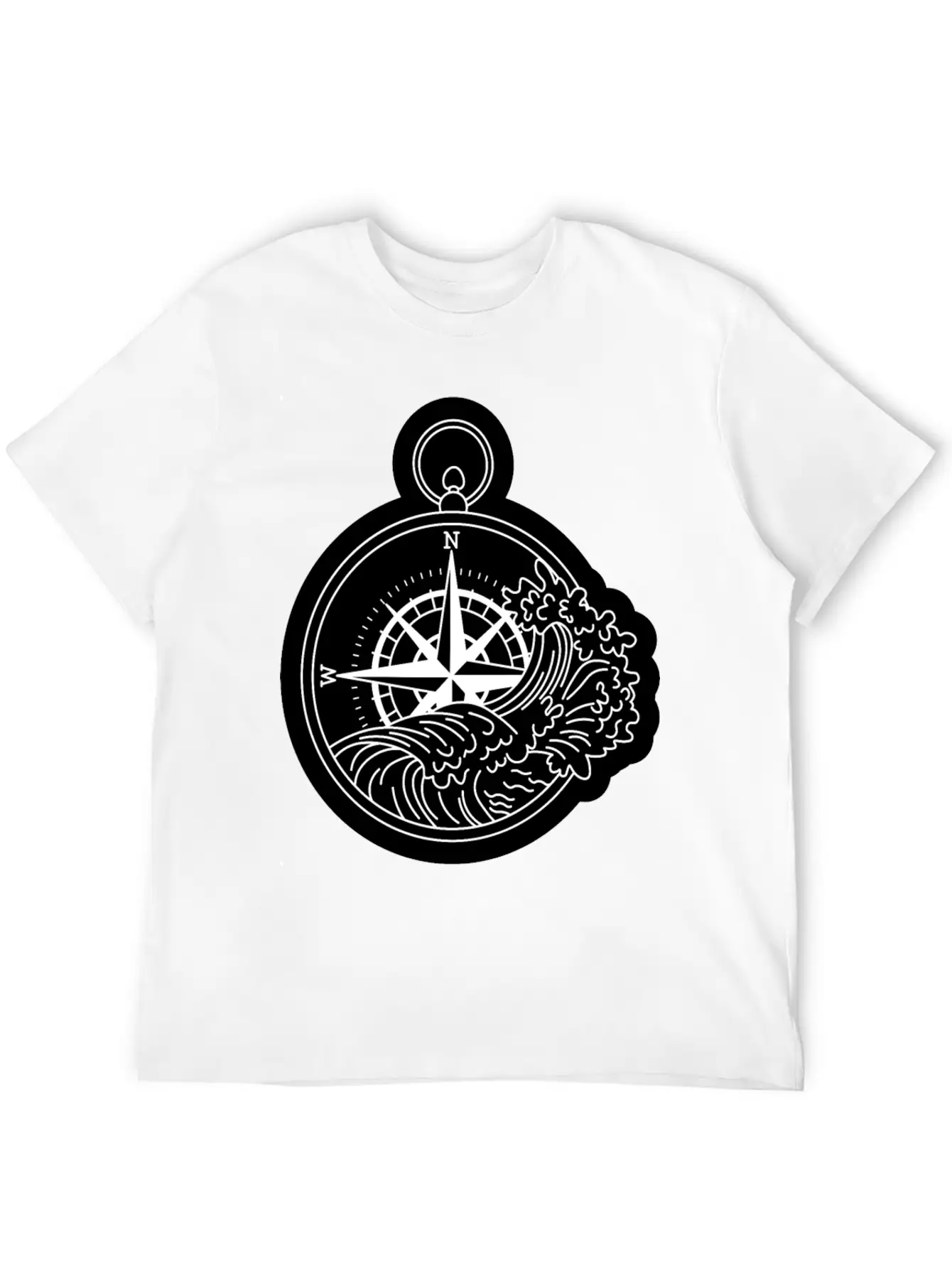 Compass With Compass Rose For Navigation Breathable Graphic T-Shirt – Perfect For Casual Days