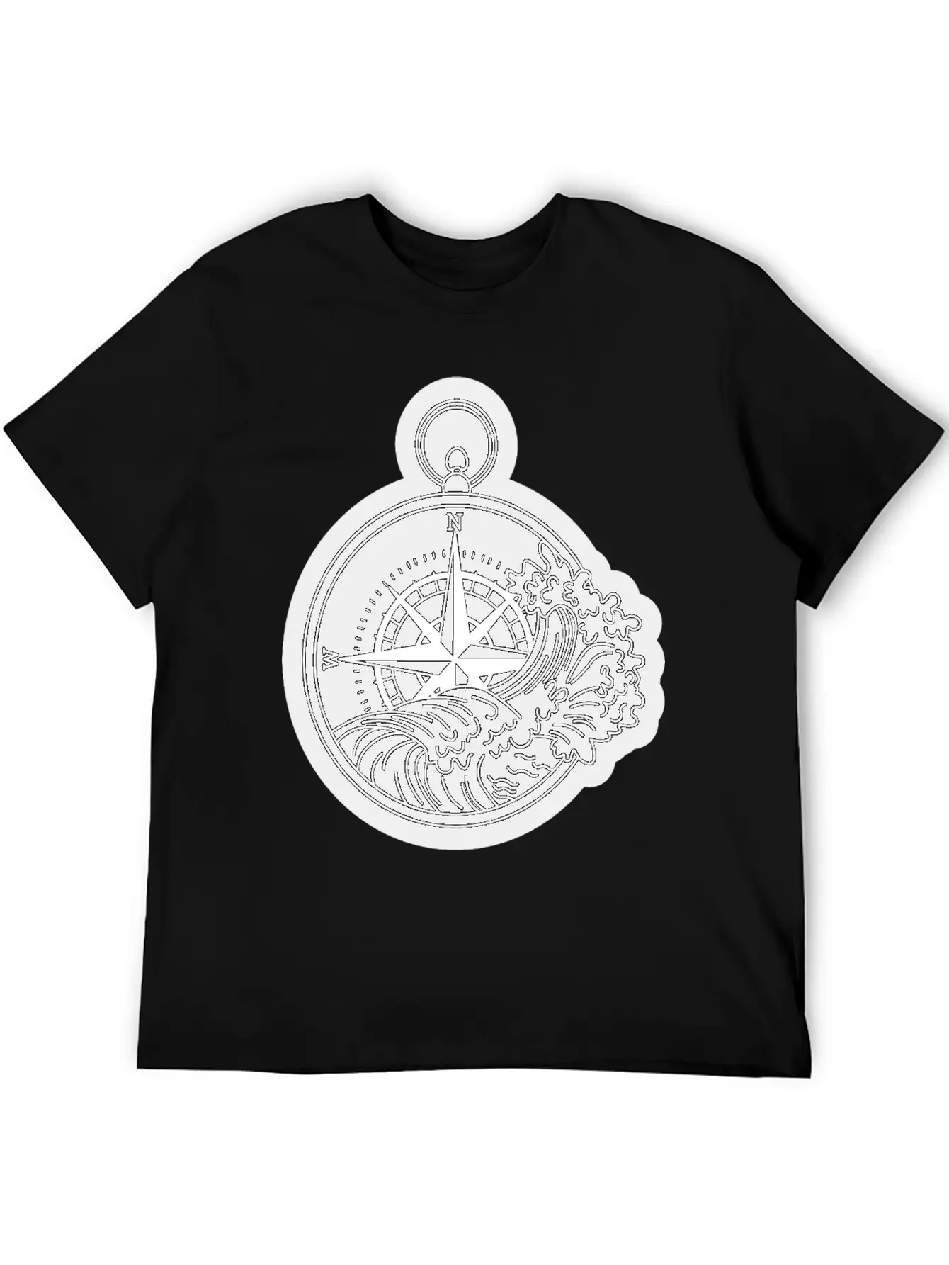 Compass With Compass Rose For Navigation Breathable Graphic T-Shirt – Perfect For Casual Days
