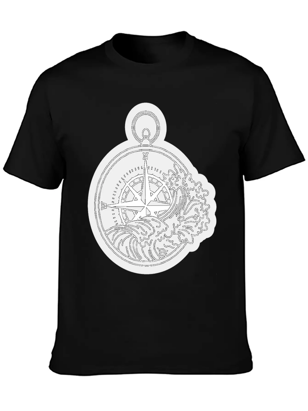 Compass With Compass Rose For Navigation Breathable Graphic T-Shirt – Perfect For Casual Days