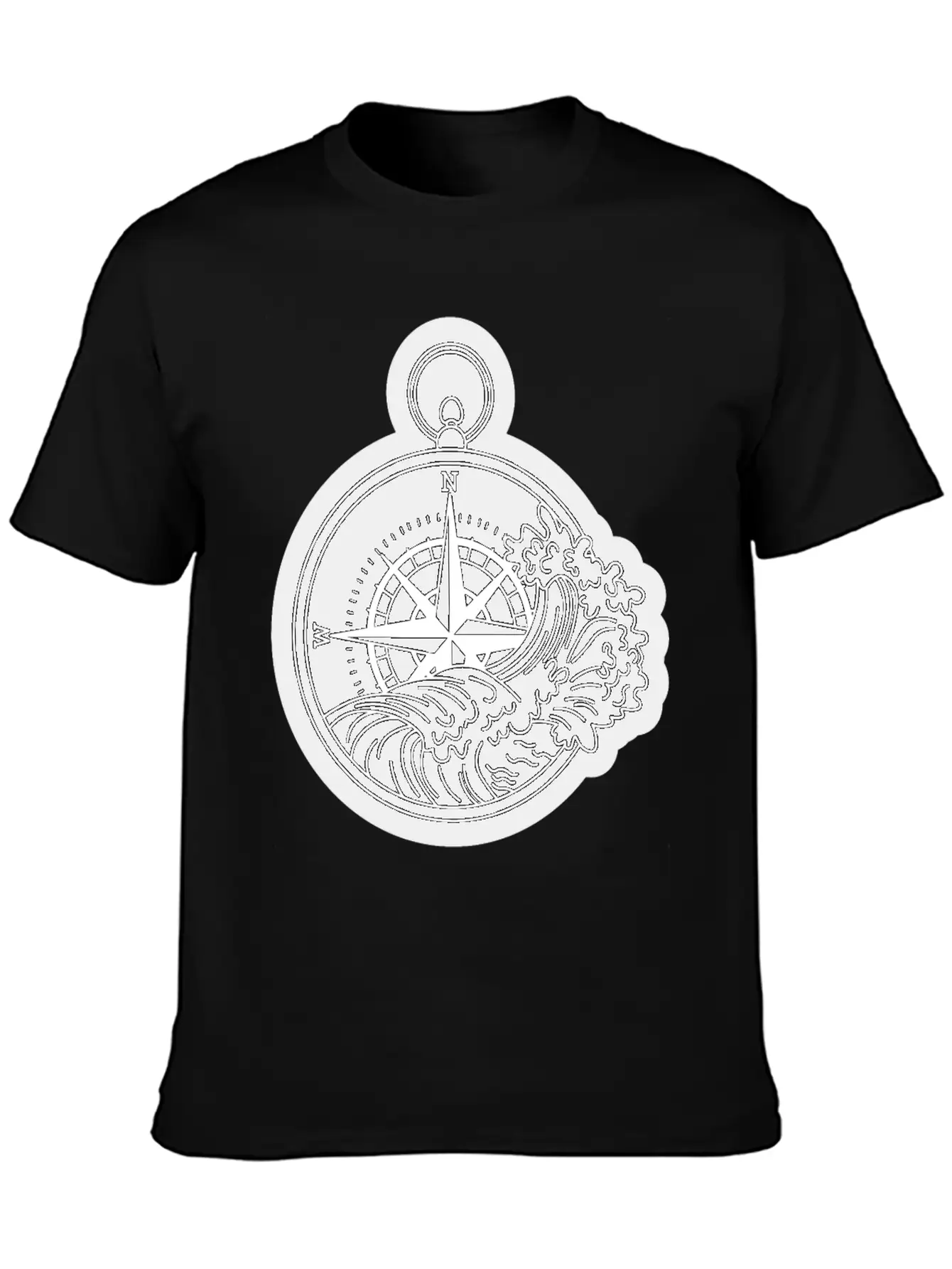 Compass With Compass Rose For Navigation Breathable Graphic T-Shirt – Perfect For Casual Days
