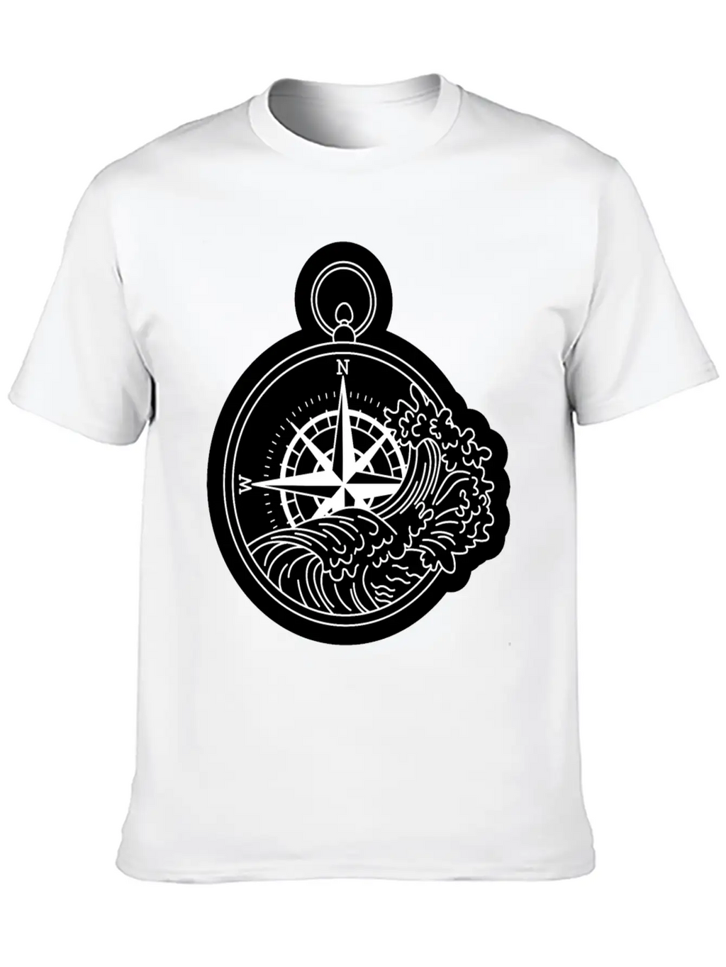 Compass With Compass Rose For Navigation Breathable Graphic T-Shirt – Perfect For Casual Days