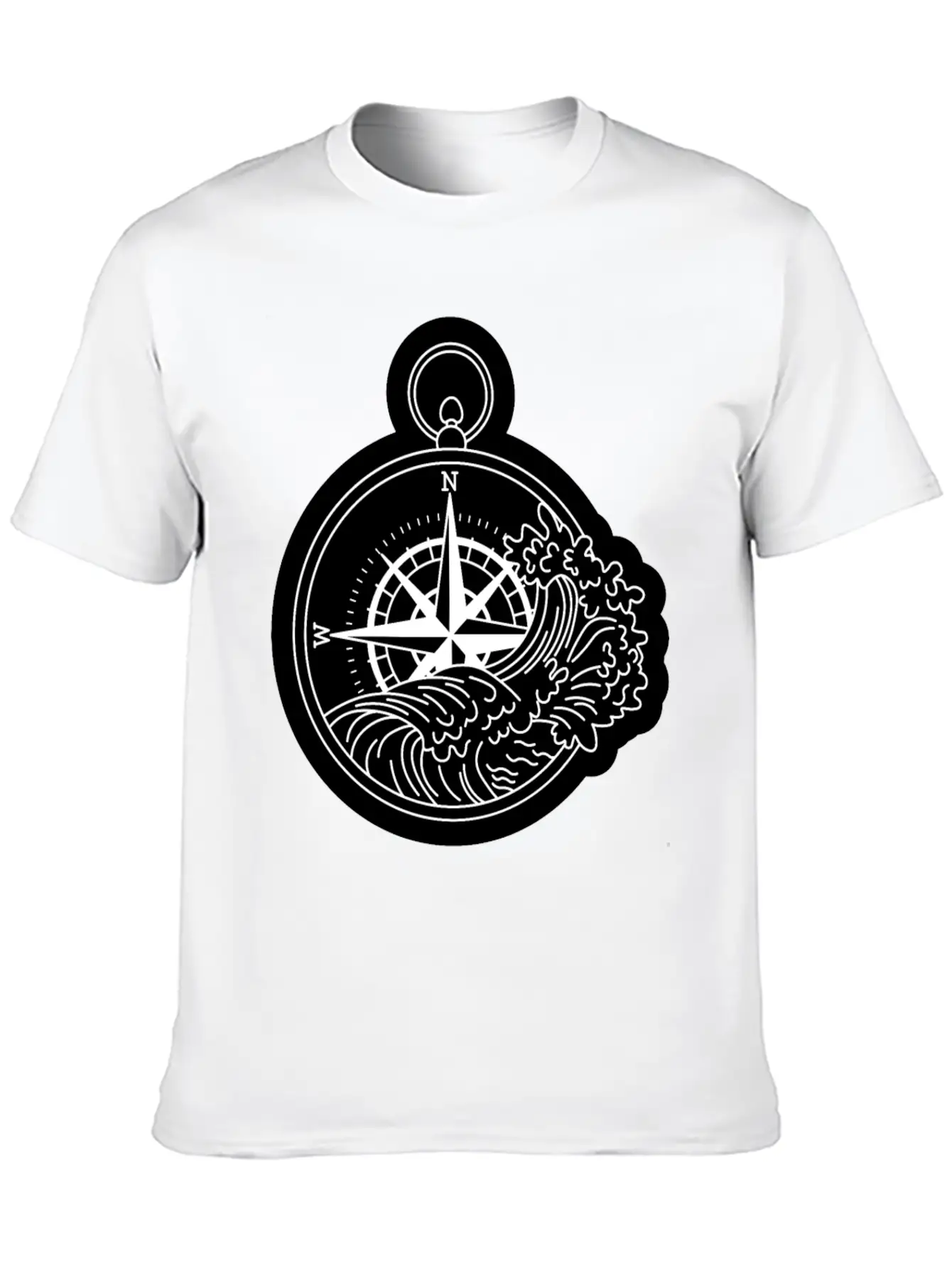 Compass With Compass Rose For Navigation Breathable Graphic T-Shirt – Perfect For Casual Days