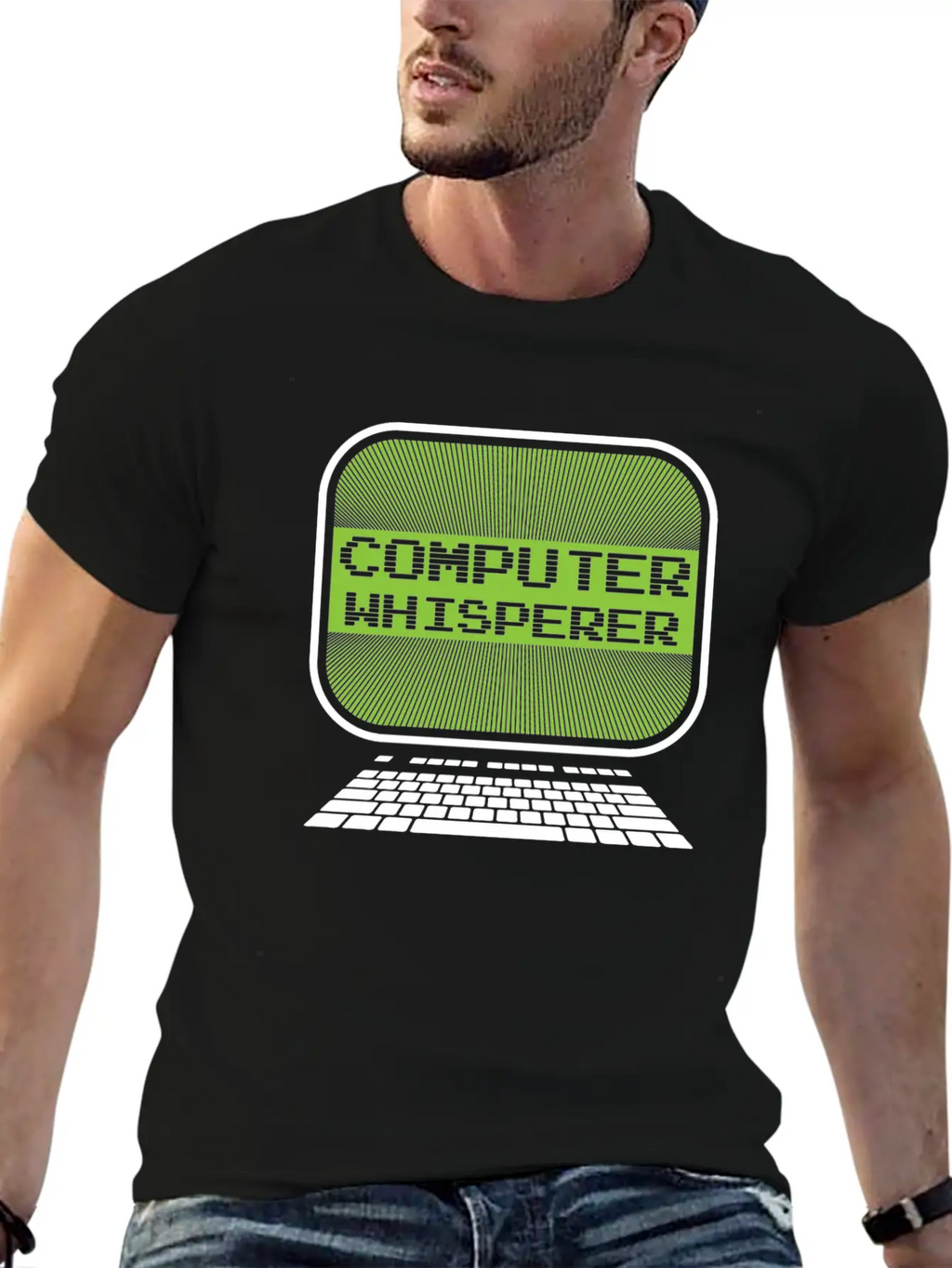 Computer Whisperer | Monitor Keyboard Technology Timeless Short Sleeve Tee – Comfy And Minimalist Design