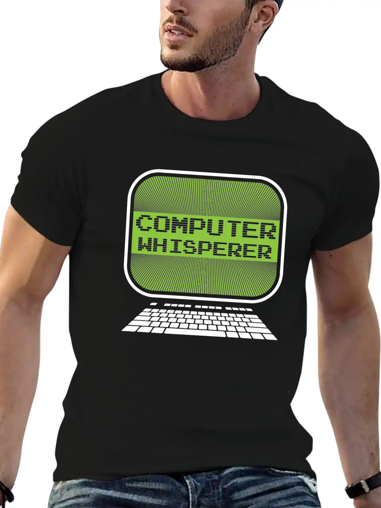 Computer Whisperer | Monitor Keyboard Technology Timeless Short Sleeve Tee – Comfy And Minimalist Design