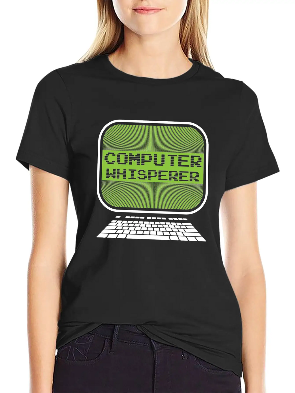 Computer Whisperer | Monitor Keyboard Technology Timeless Short Sleeve Tee – Comfy And Minimalist Design