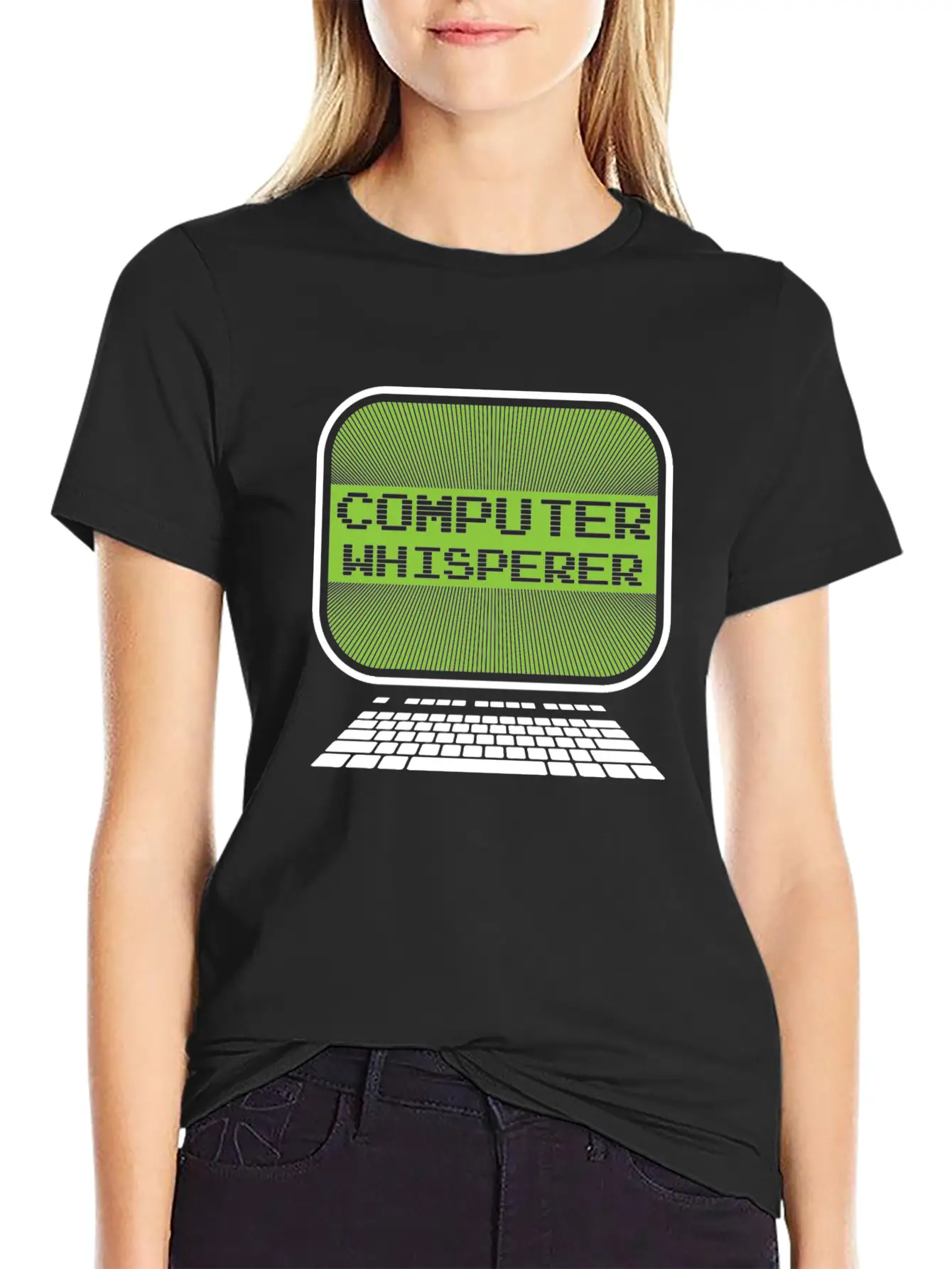 Computer Whisperer | Monitor Keyboard Technology Timeless Short Sleeve Tee – Comfy And Minimalist Design