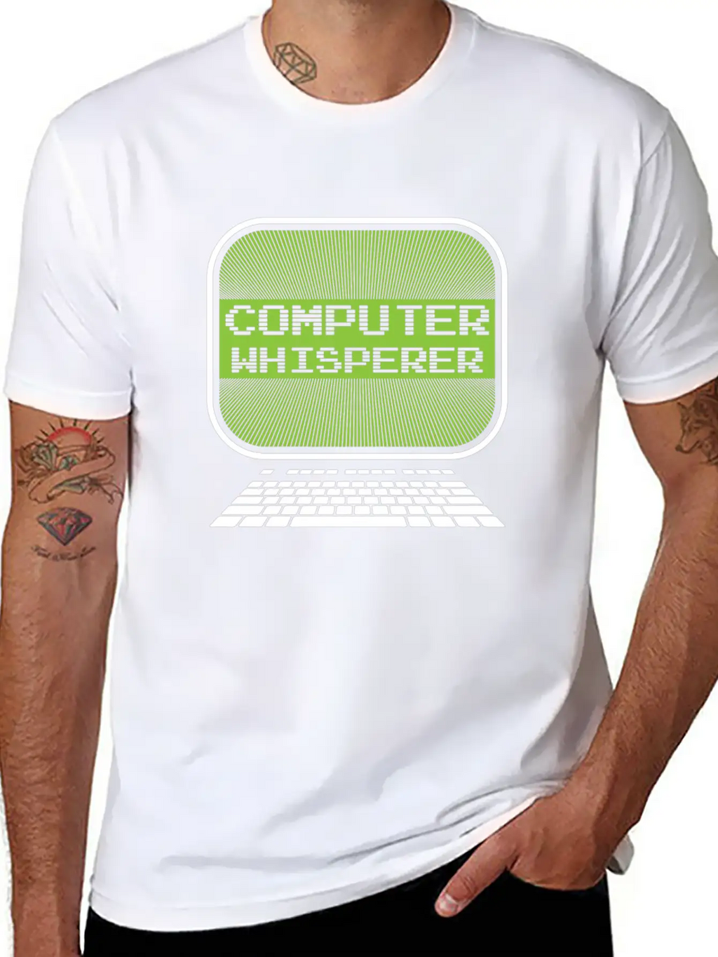 Computer Whisperer | Monitor Keyboard Technology Timeless Short Sleeve Tee – Comfy And Minimalist Design