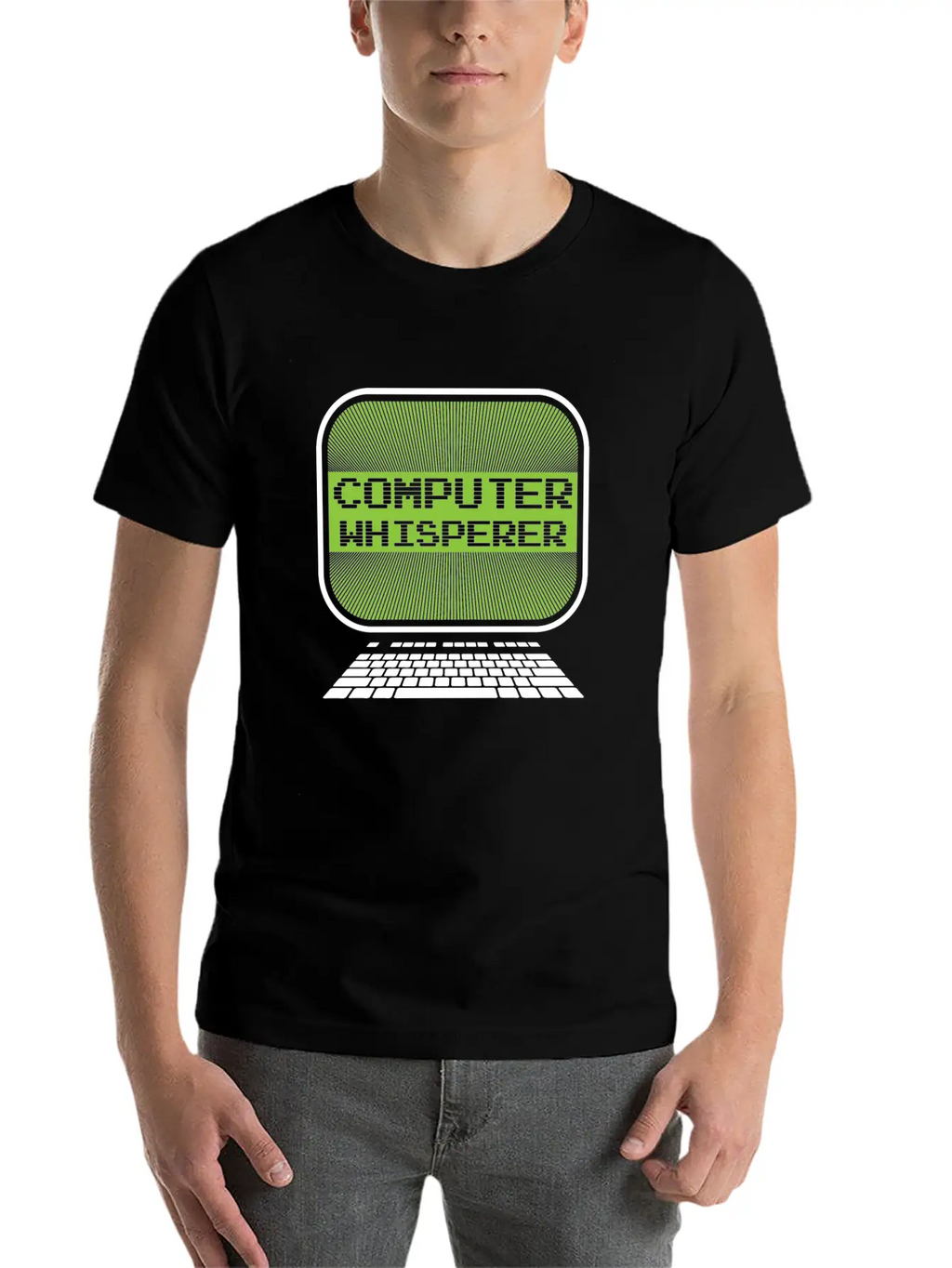 Computer Whisperer | Monitor Keyboard Technology Timeless Short Sleeve Tee – Comfy And Minimalist Design