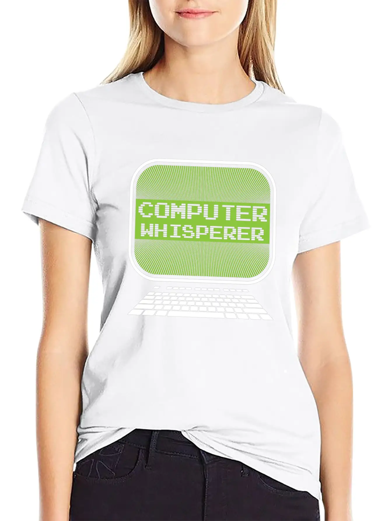 Computer Whisperer | Monitor Keyboard Technology Timeless Short Sleeve Tee – Comfy And Minimalist Design