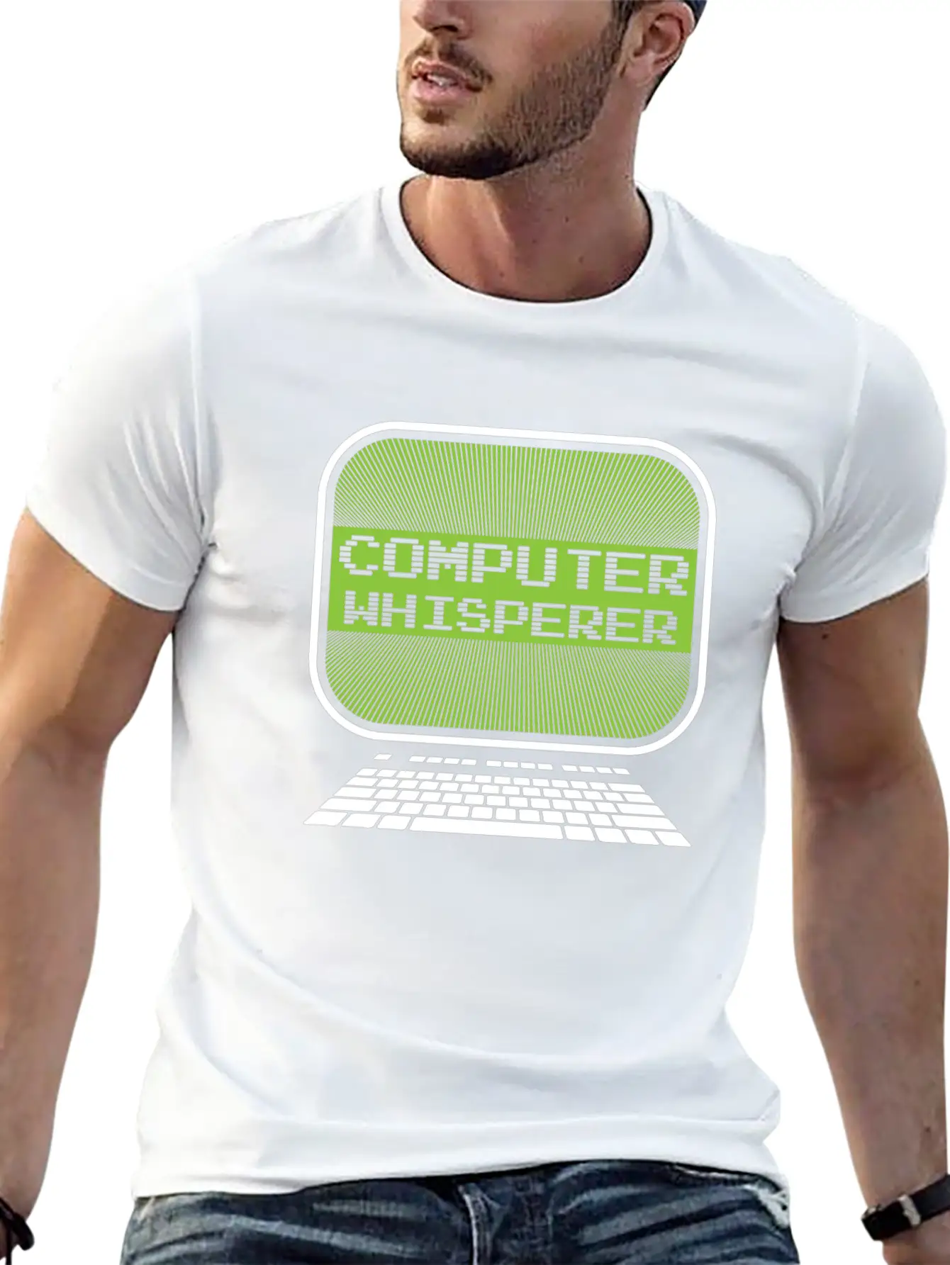 Computer Whisperer | Monitor Keyboard Technology Timeless Short Sleeve Tee – Comfy And Minimalist Design