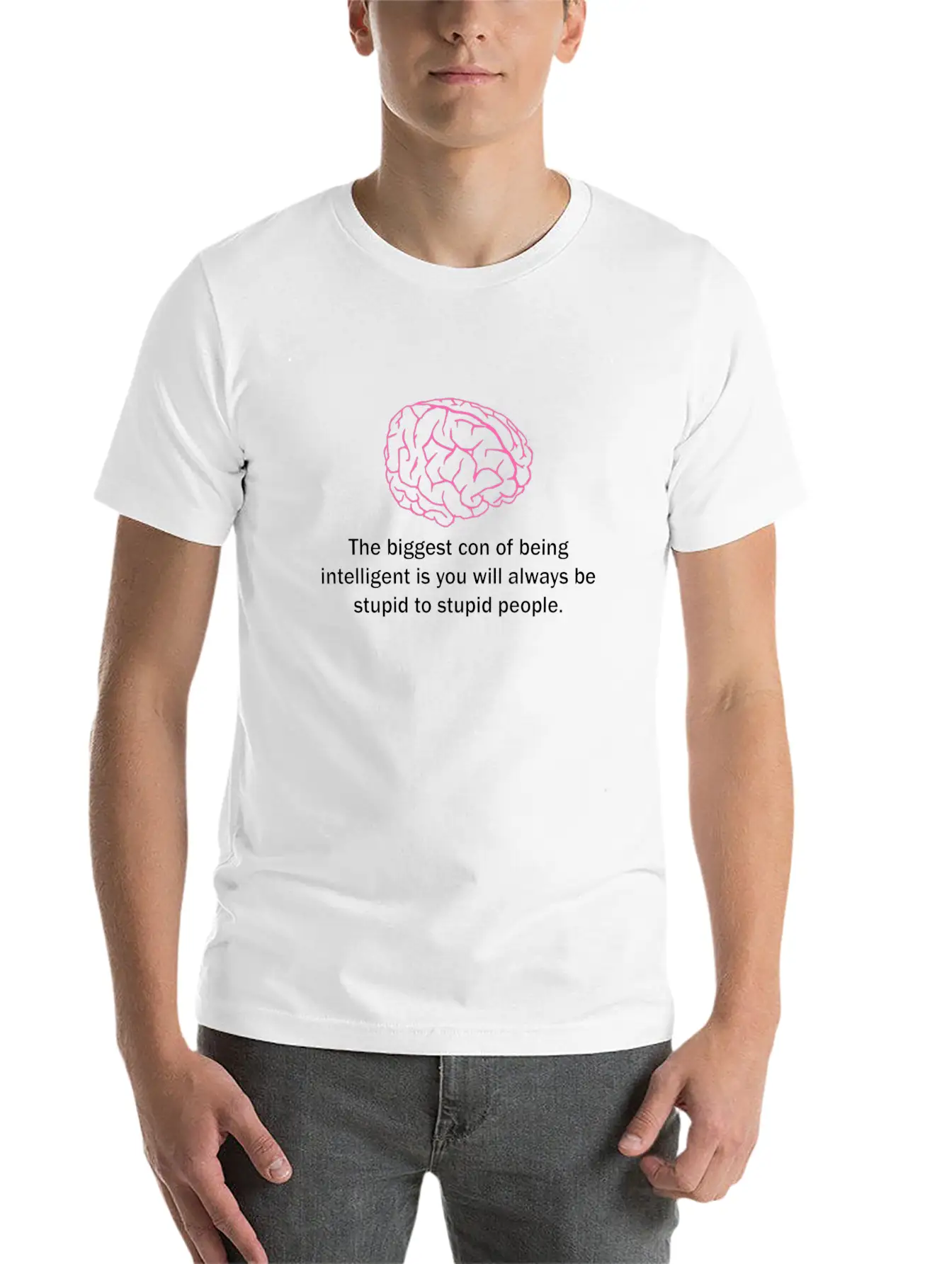 Con Of Being Intelligent Classic Cotton Tee – Unisex Comfort For Any Season
