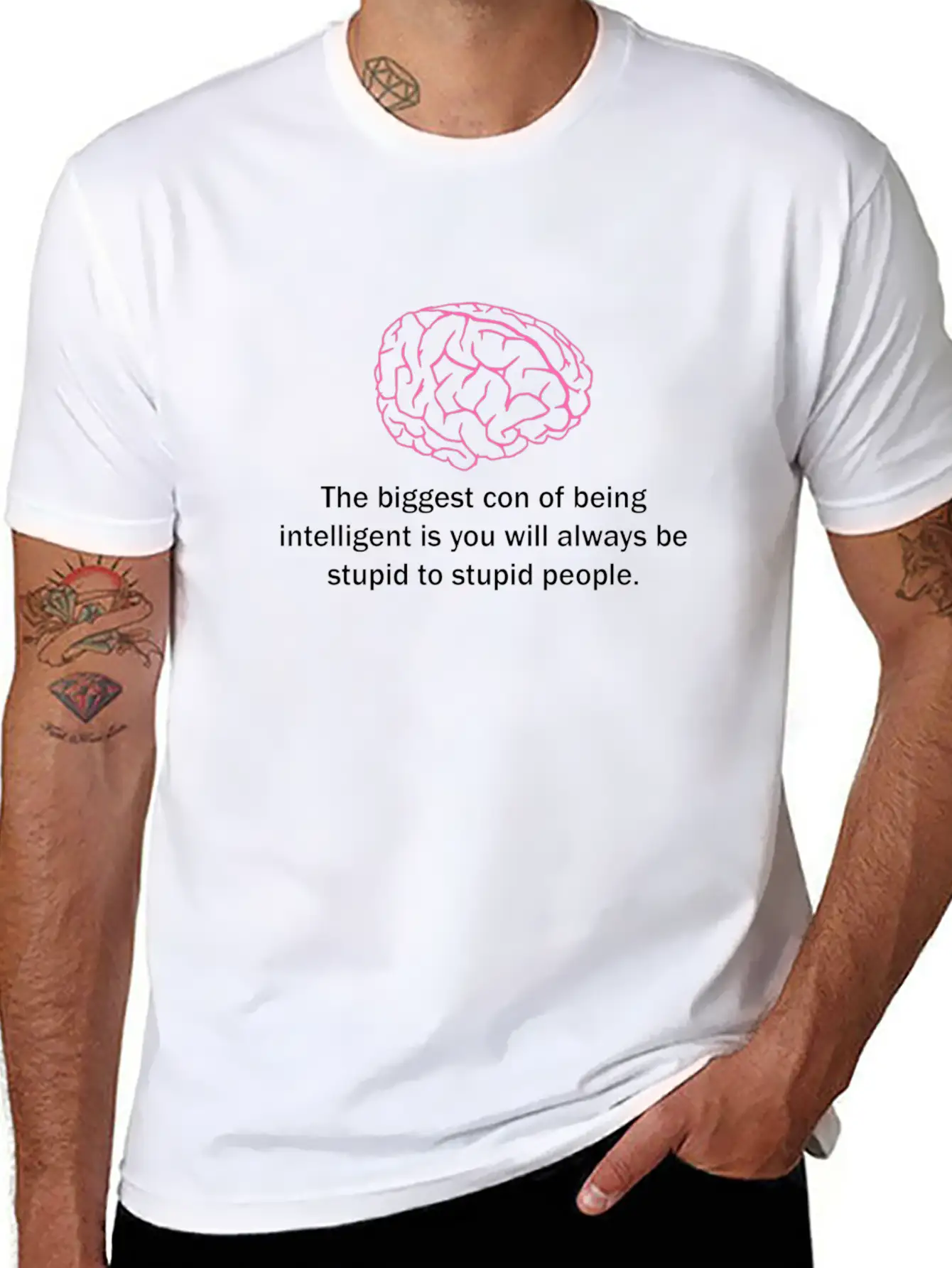 Con Of Being Intelligent Classic Cotton Tee – Unisex Comfort For Any Season