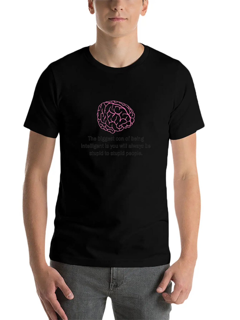 Con Of Being Intelligent Unisex Casual T-Shirt – Clean Design For Daily Comfort