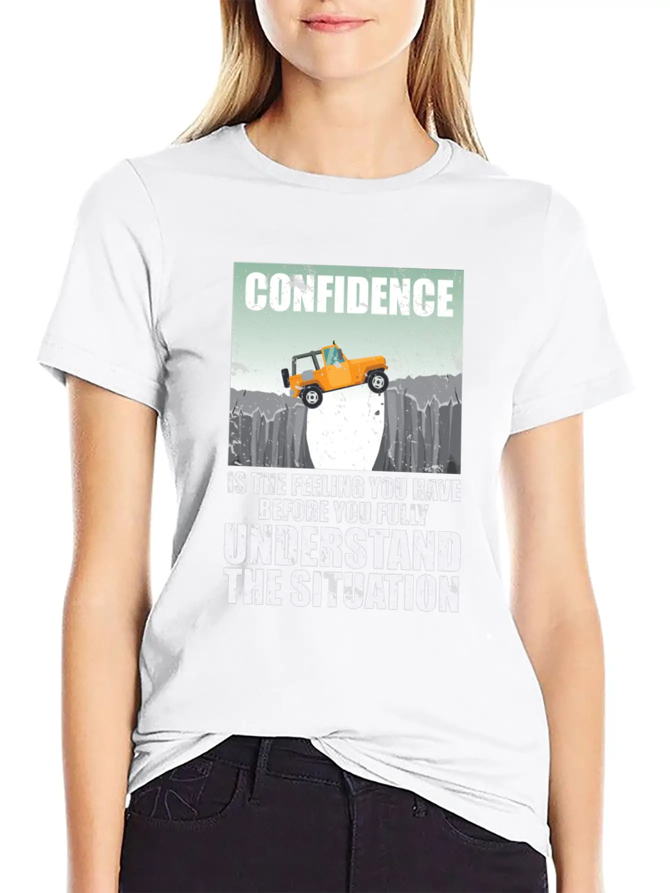 Confidence Is A Feeling Motivational Breathable Graphic T-Shirt – Perfect For Casual Days