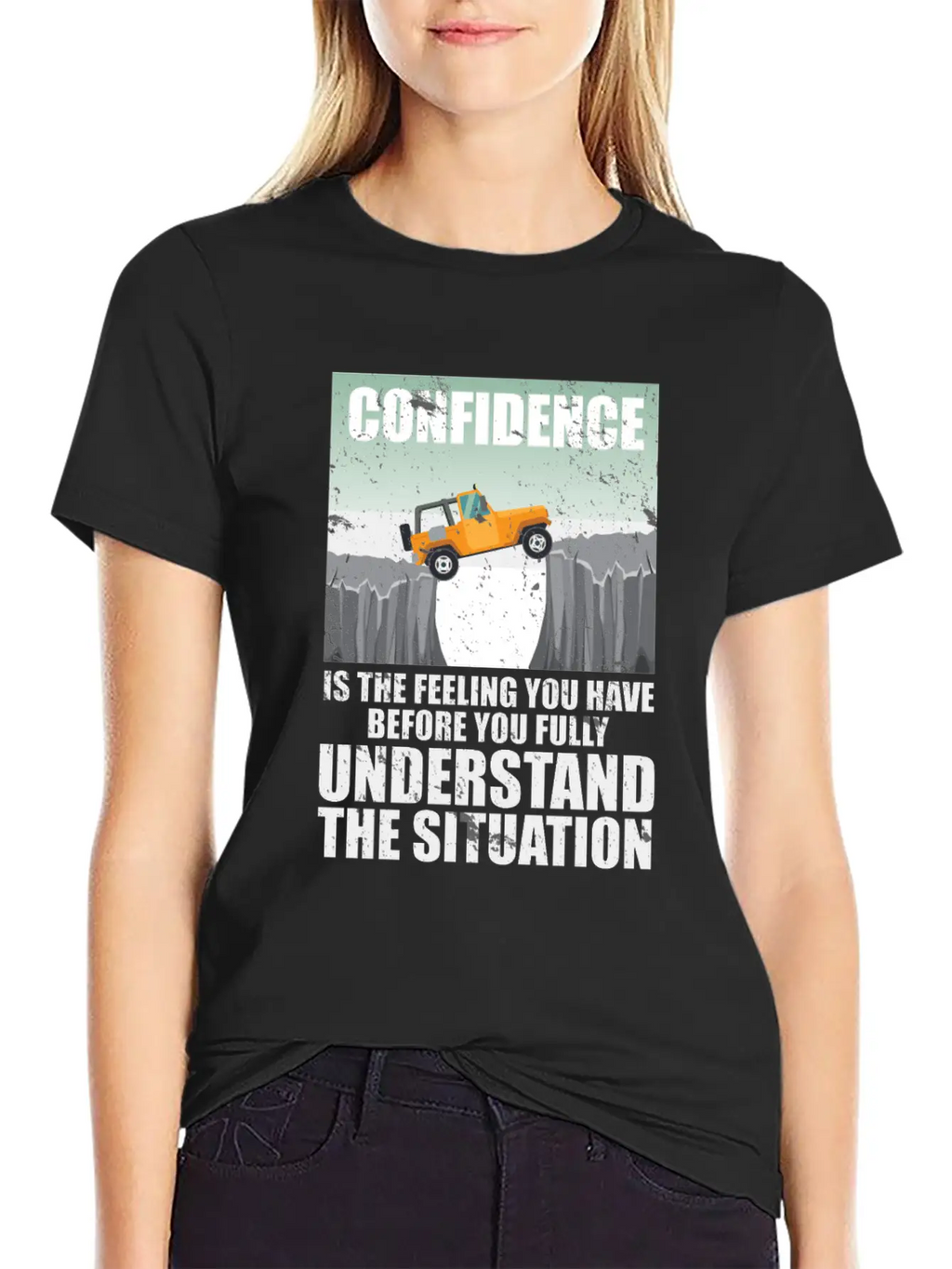 Confidence Is A Feeling Motivational Breathable Graphic T-Shirt – Perfect For Casual Days