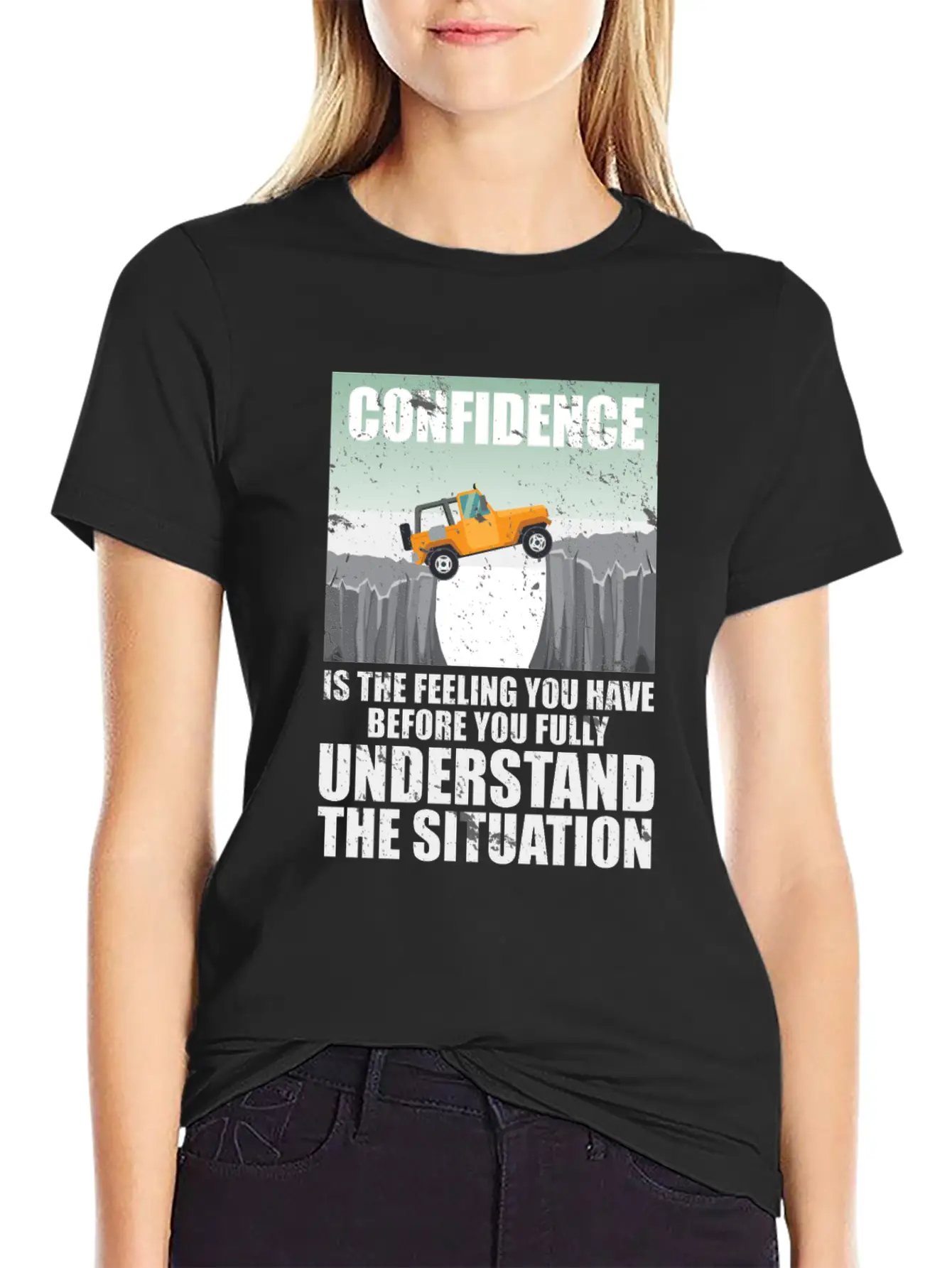 Confidence Is A Feeling Motivational Breathable Graphic T-Shirt – Perfect For Casual Days