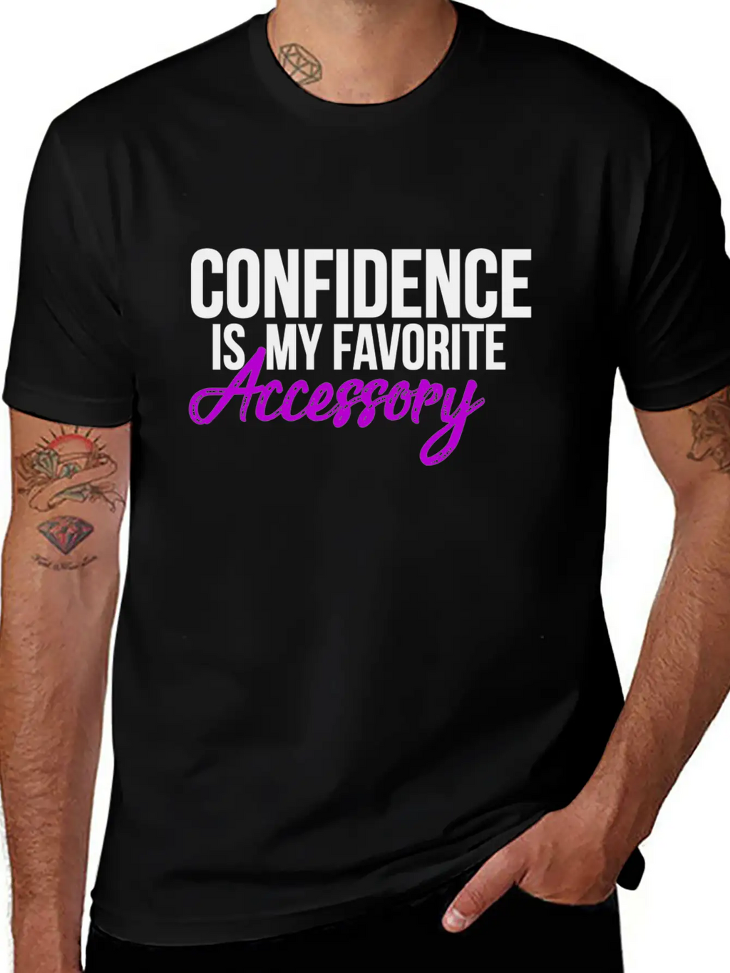 Confidence Is My Favorite Accessory Breathable Soft Cotton T-Shirt – Timeless Casual Look