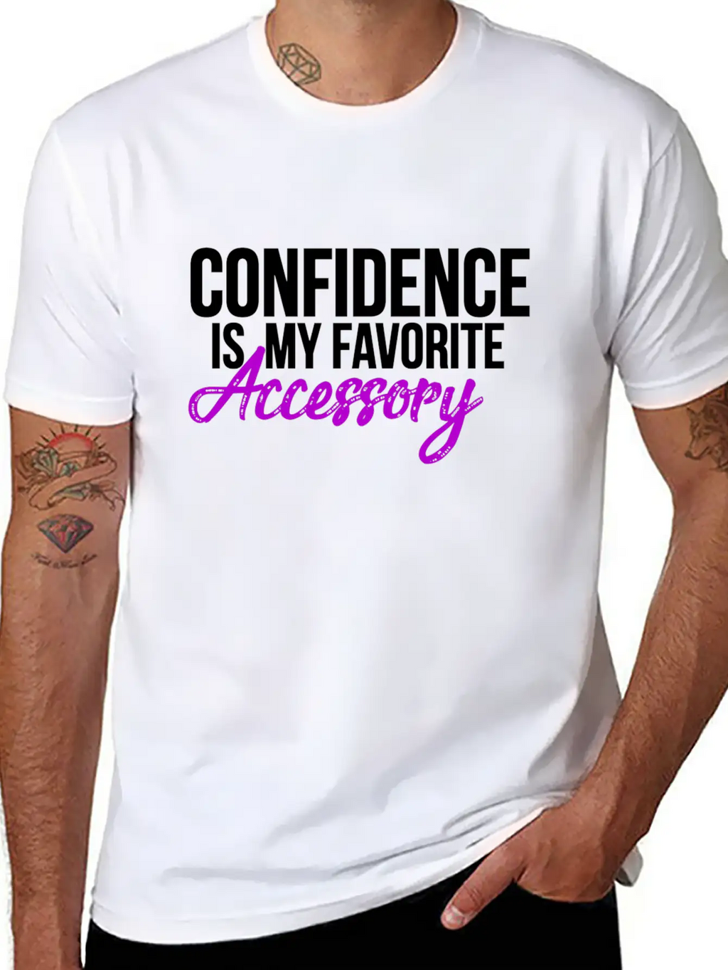 Confidence Is My Favorite Accessory Breathable Soft Cotton T-Shirt – Timeless Casual Look