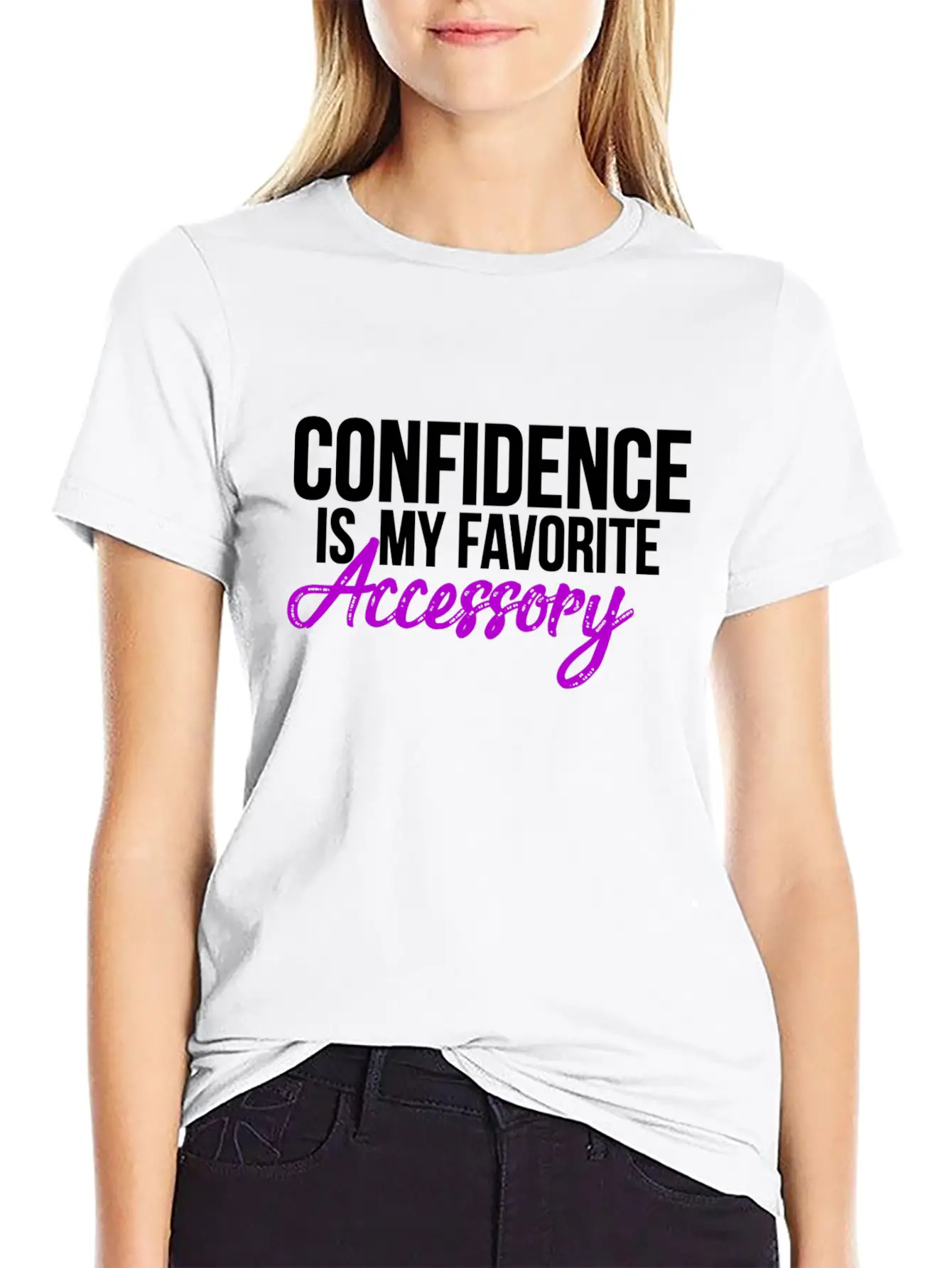 Confidence Is My Favorite Accessory Breathable Soft Cotton T-Shirt – Timeless Casual Look
