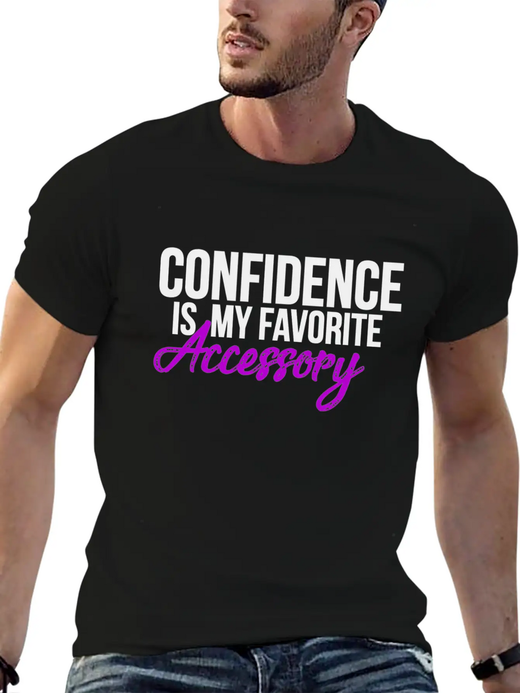 Confidence Is My Favorite Accessory Breathable Soft Cotton T-Shirt – Timeless Casual Look