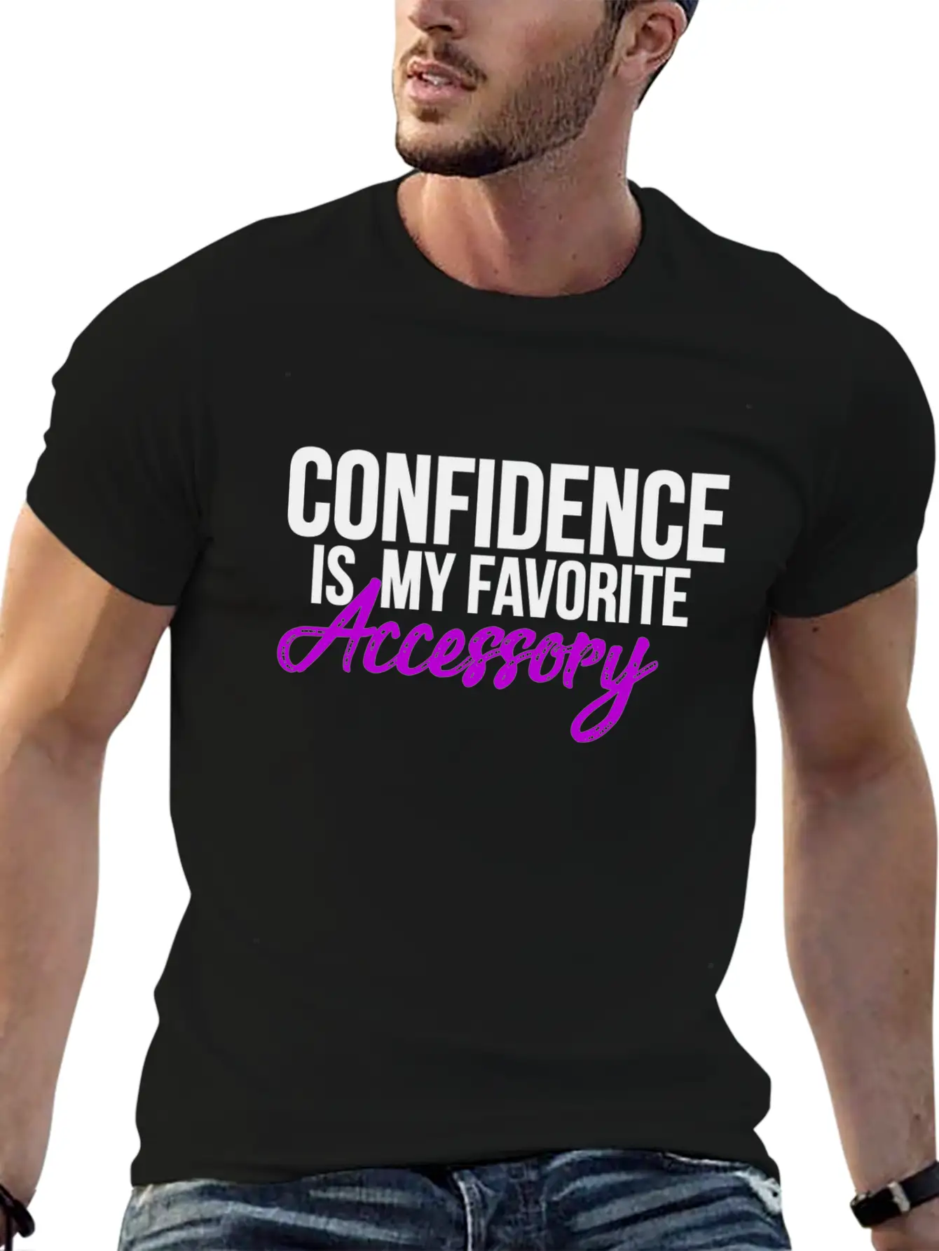 Confidence Is My Favorite Accessory Breathable Soft Cotton T-Shirt – Timeless Casual Look