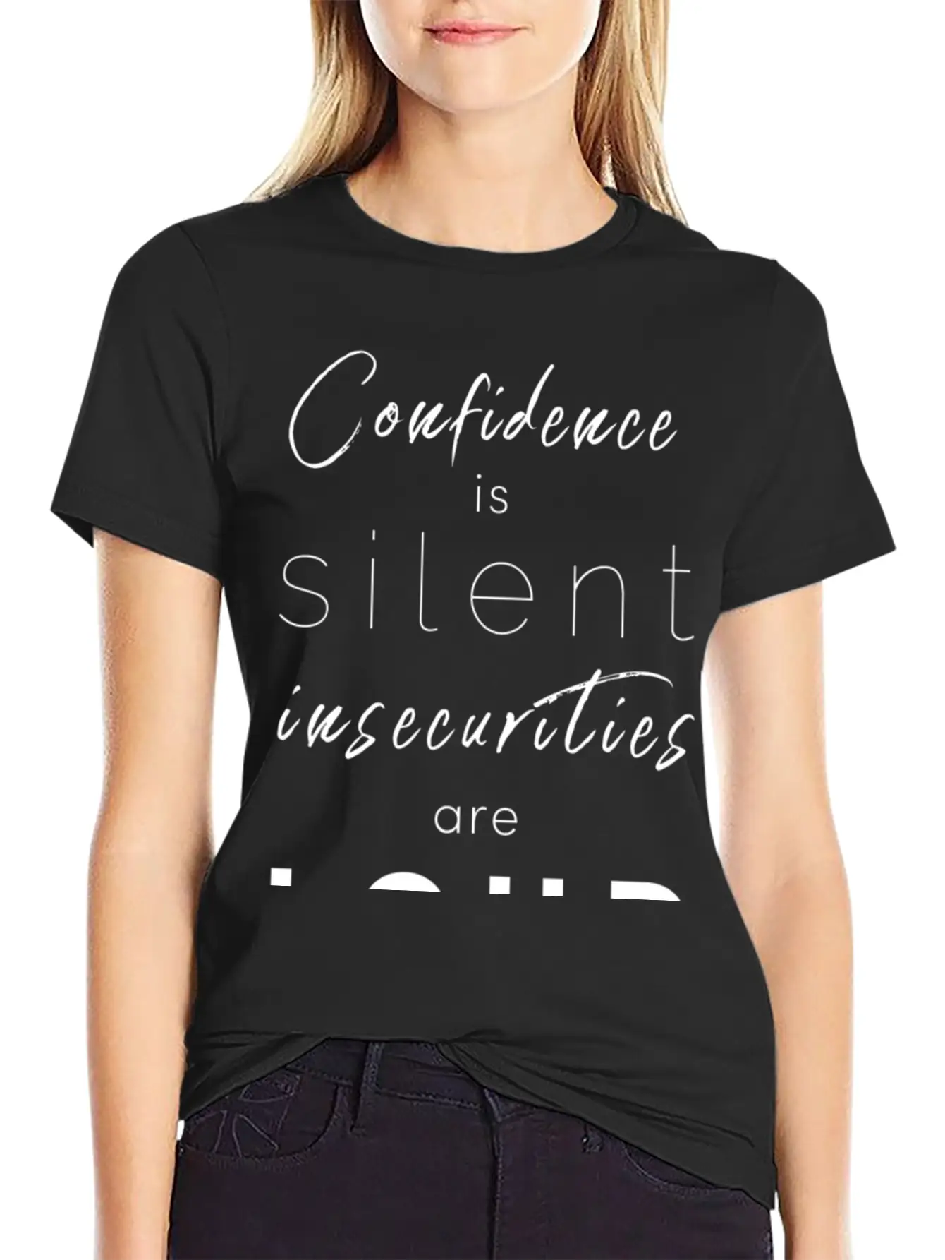 Confidence Is Silent Mindfulness Spiritual Unisex Casual T-Shirt – Clean Design For Daily Comfort