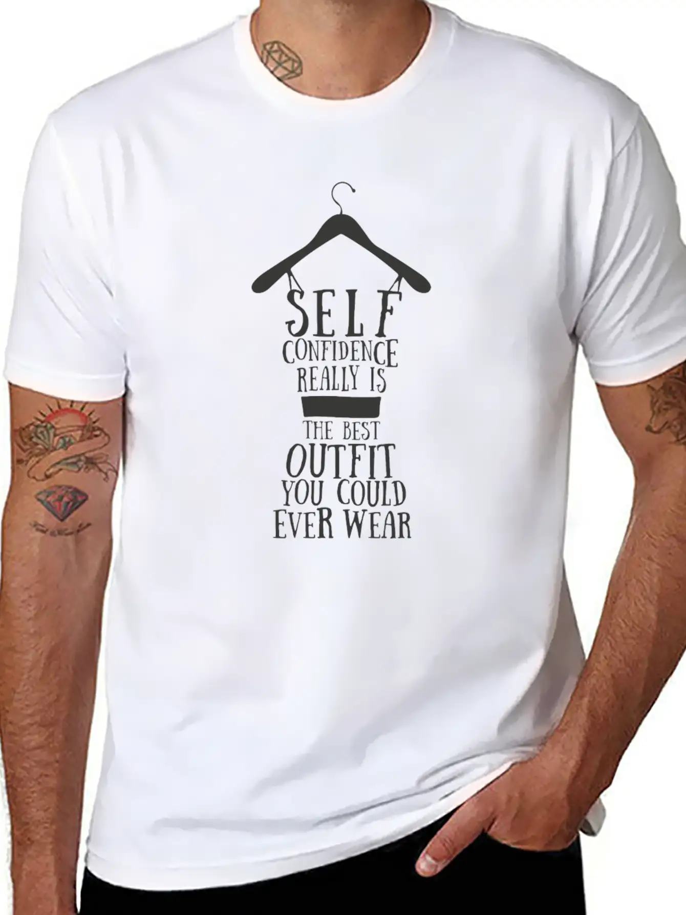 Confidence - Self Confidence Really Is The Best Ou Unisex Casual T-Shirt – Clean Design For Daily Comfort