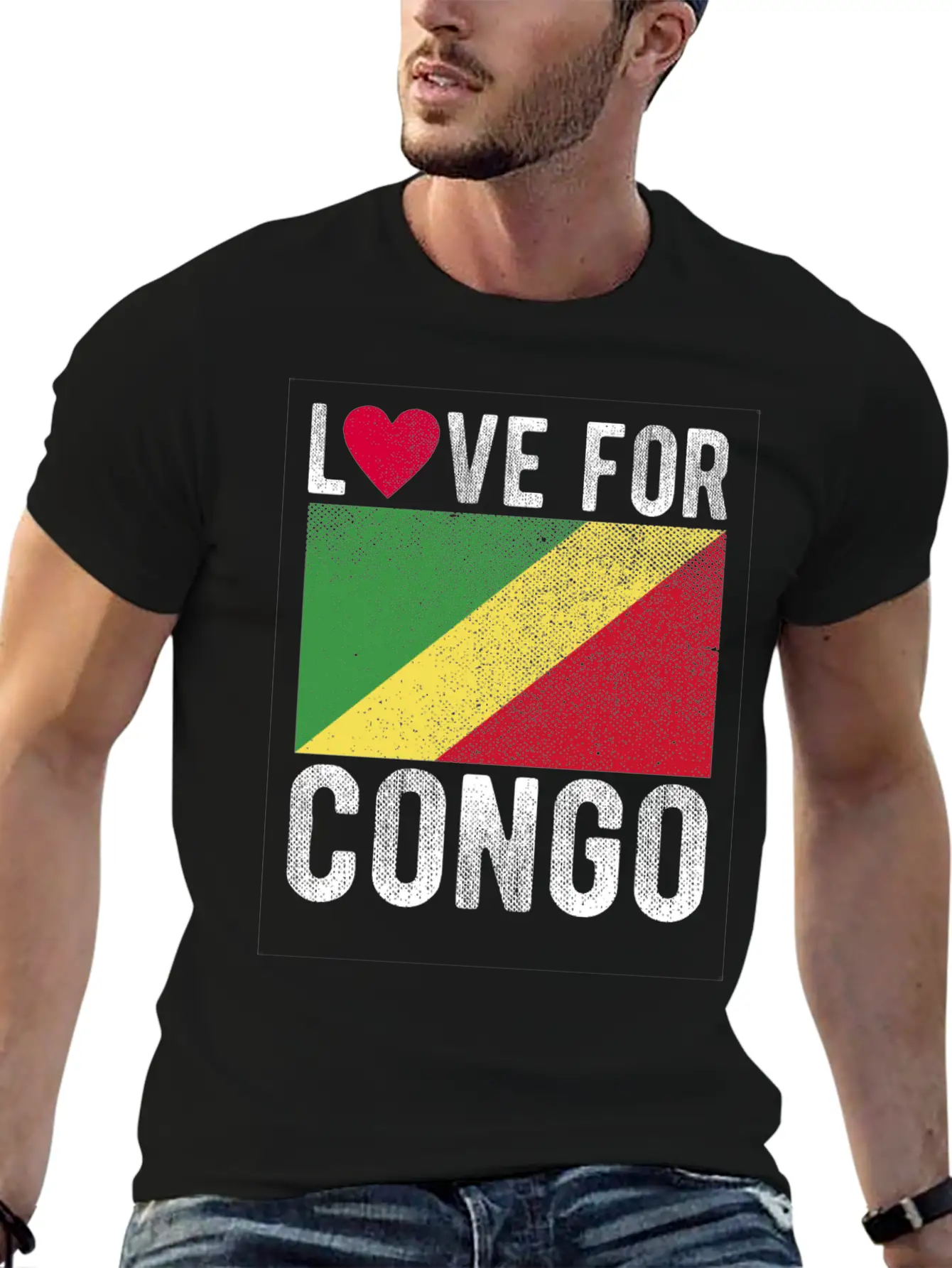 Congo Flag Souvenir Classic Cotton Tee – Unisex Comfort For Any Season