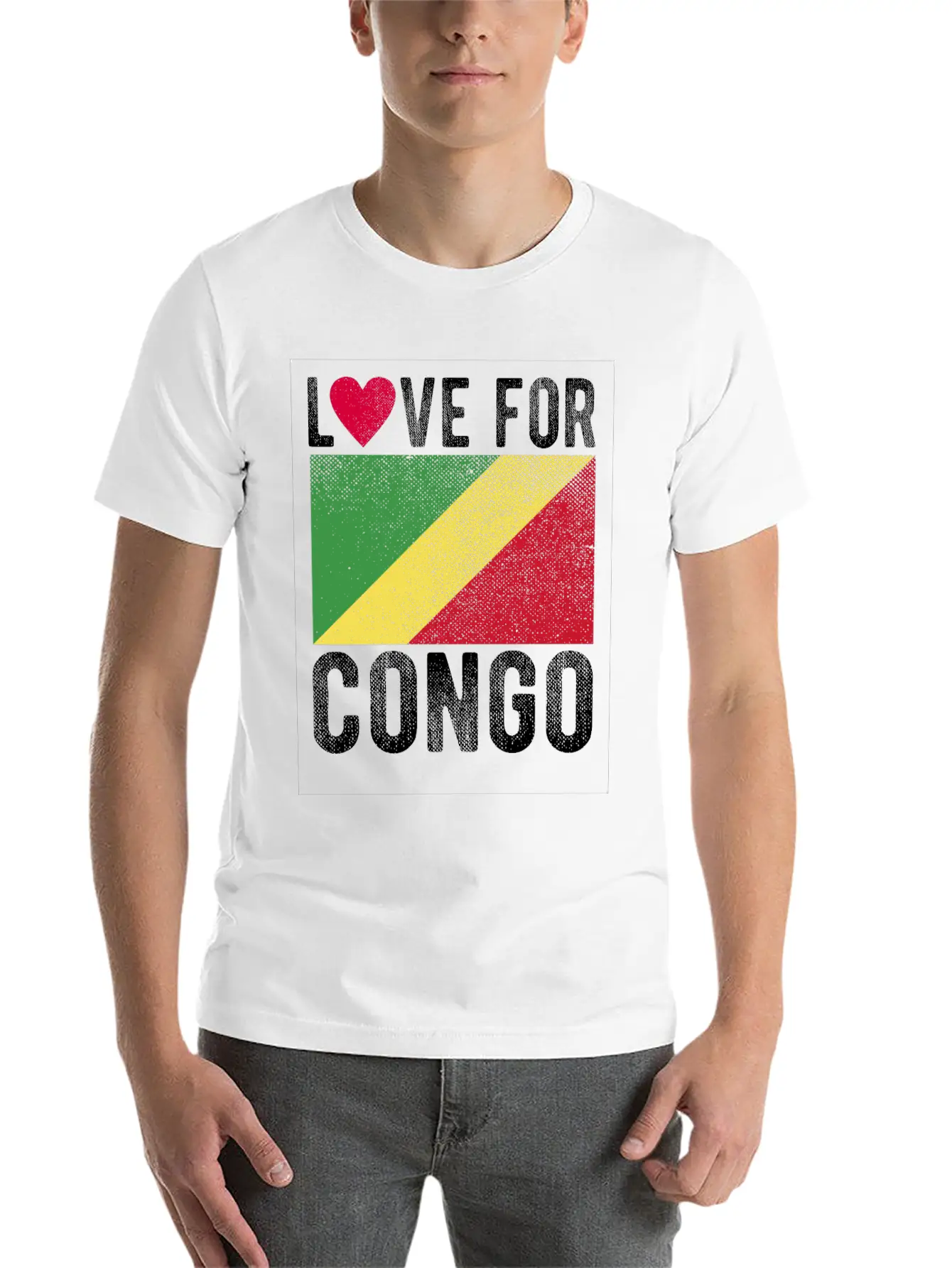 Congo Flag Souvenir Classic Cotton Tee – Unisex Comfort For Any Season