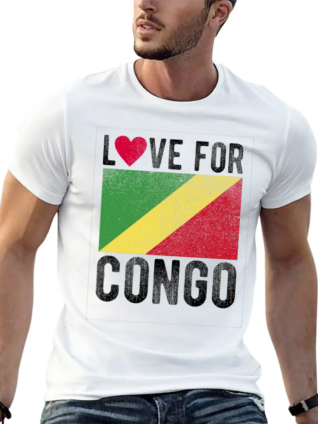 Congo Flag Souvenir Classic Cotton Tee – Unisex Comfort For Any Season