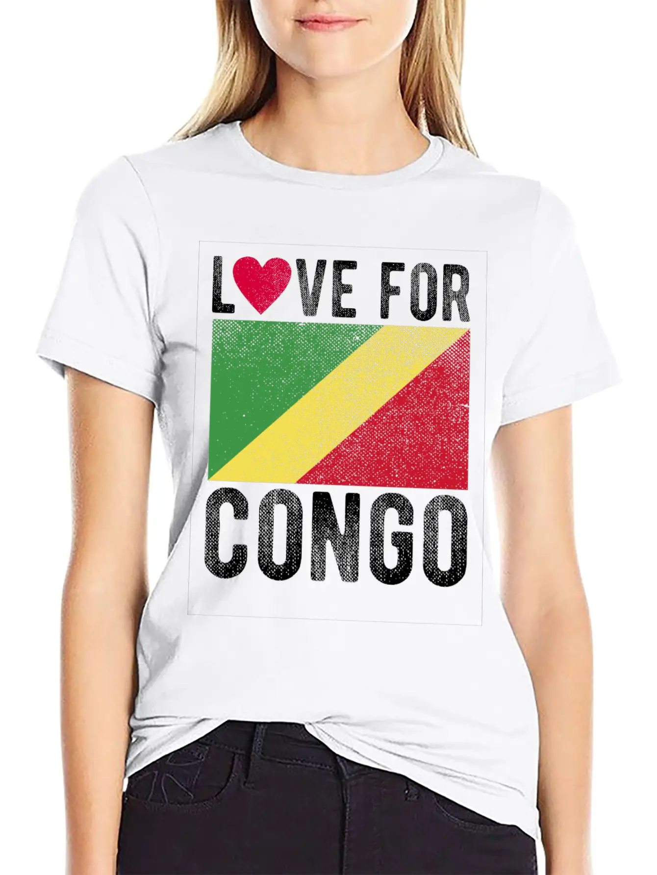 Congo Flag Souvenir Classic Cotton Tee – Unisex Comfort For Any Season