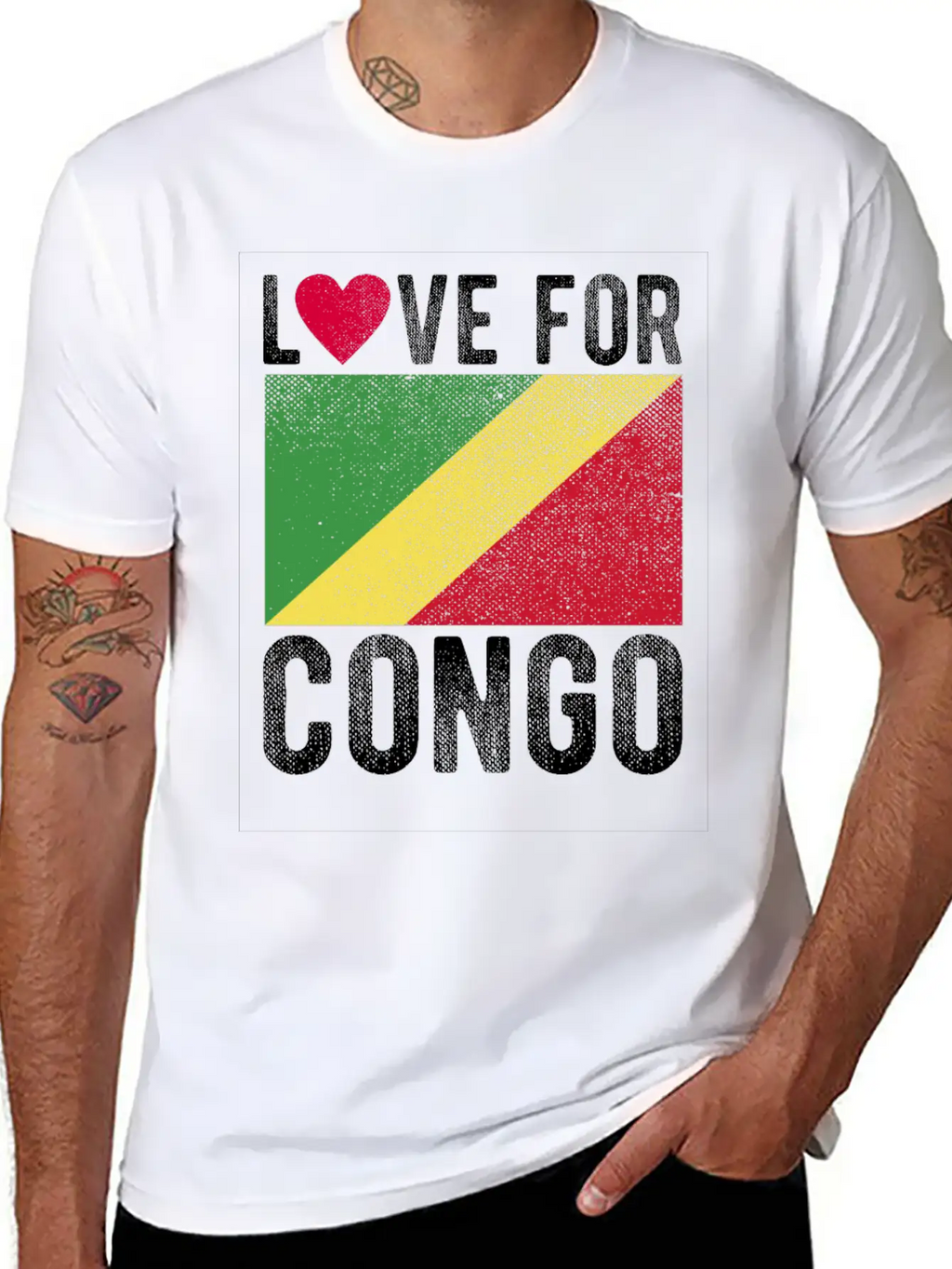 Congo Flag Souvenir Classic Cotton Tee – Unisex Comfort For Any Season
