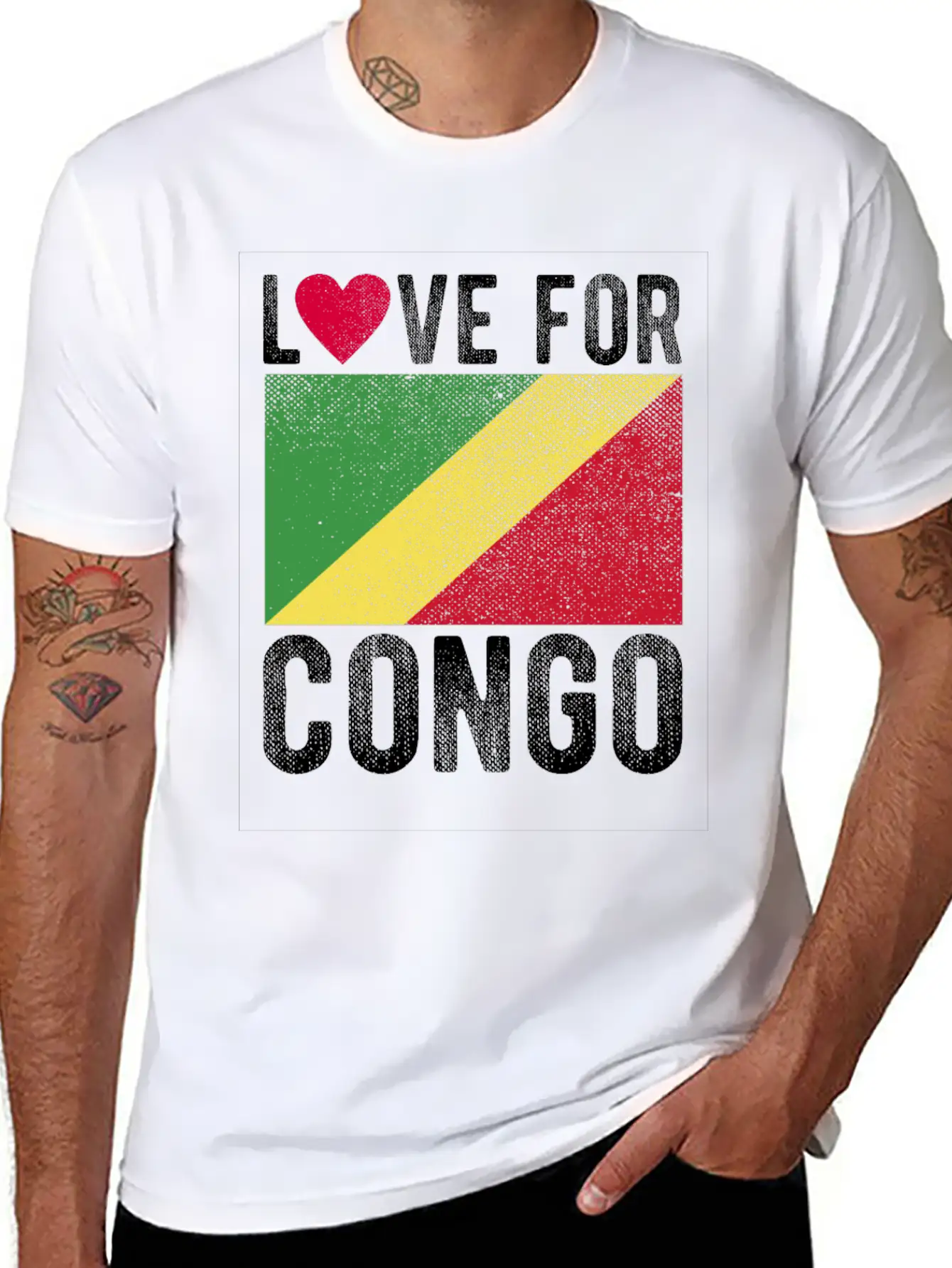 Congo Flag Souvenir Classic Cotton Tee – Unisex Comfort For Any Season
