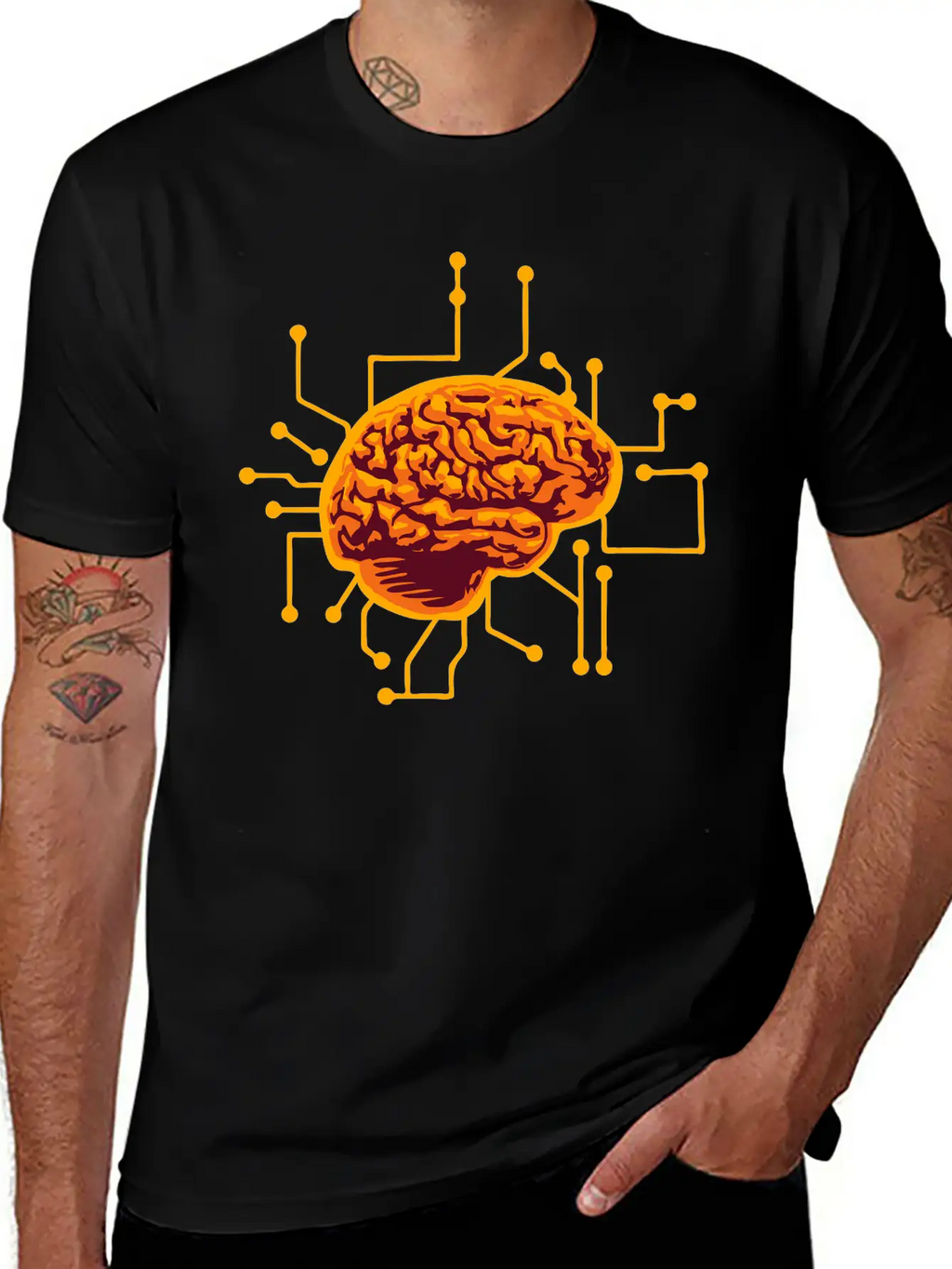 Connecting Thinking Brain Power Plug Electronicall Timeless Short Sleeve Tee – Comfy And Minimalist Design
