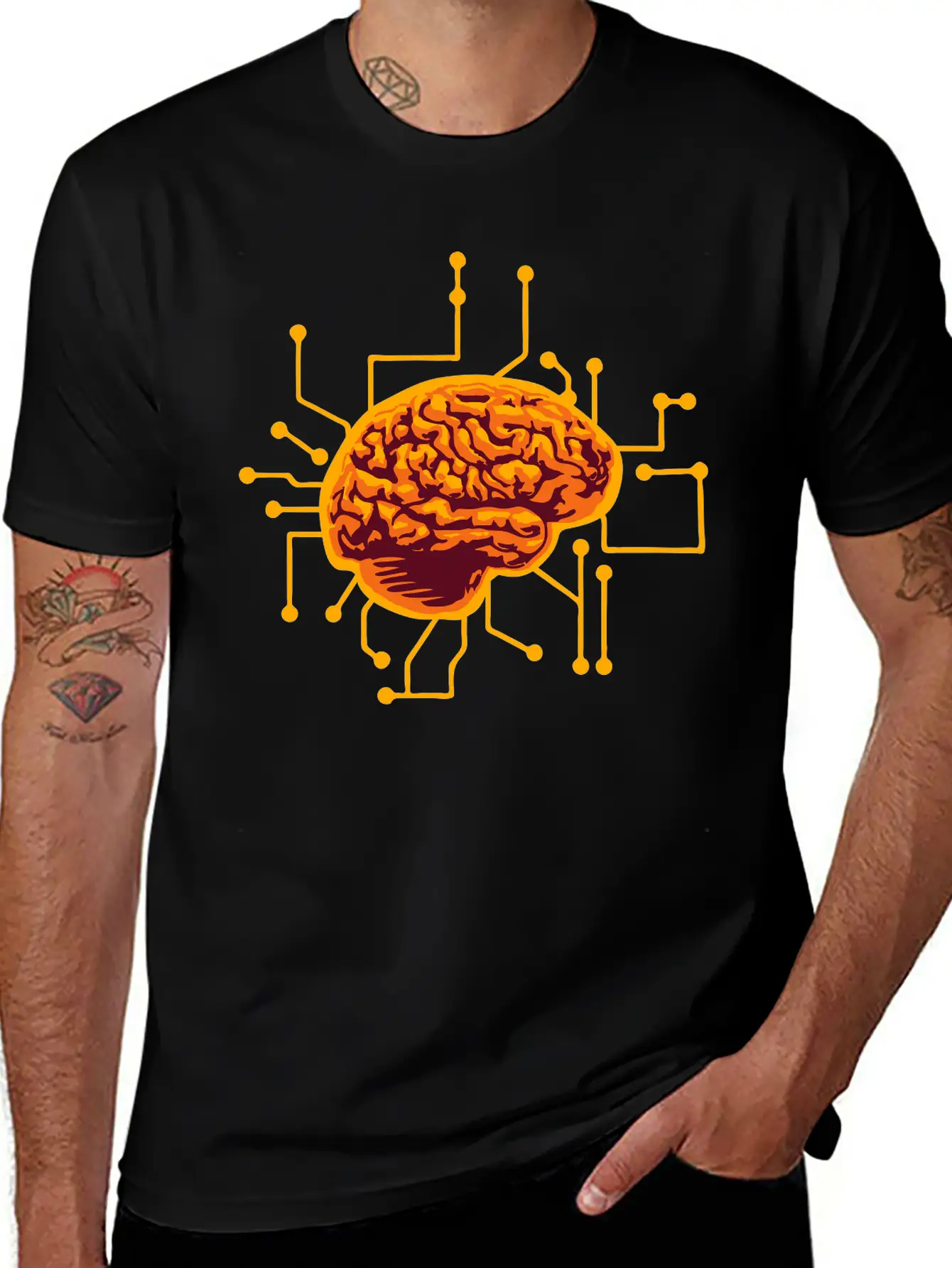 Connecting Thinking Brain Power Plug Electronicall Timeless Short Sleeve Tee – Comfy And Minimalist Design