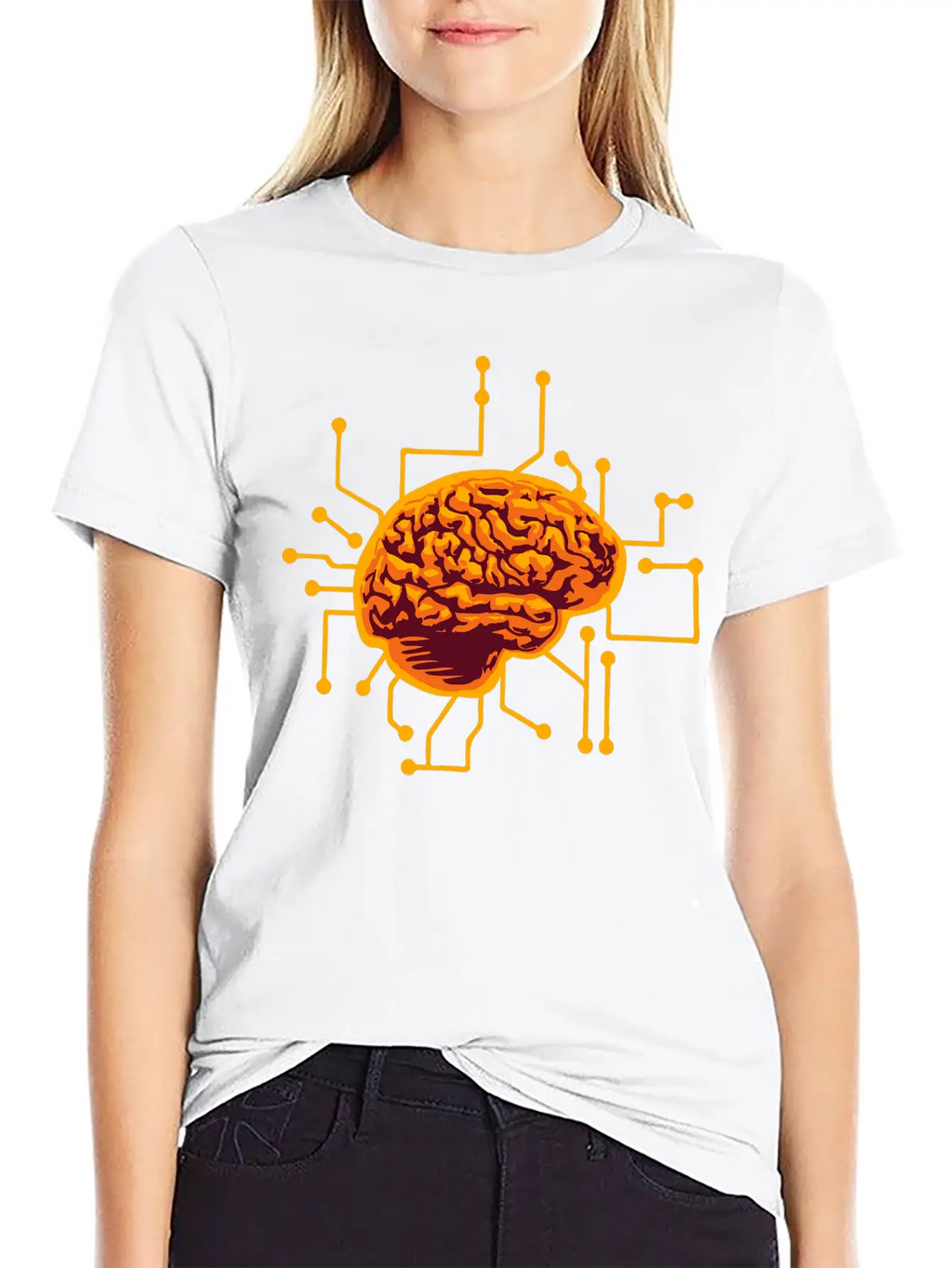 Connecting Thinking Brain Power Plug Electronicall Timeless Short Sleeve Tee – Comfy And Minimalist Design