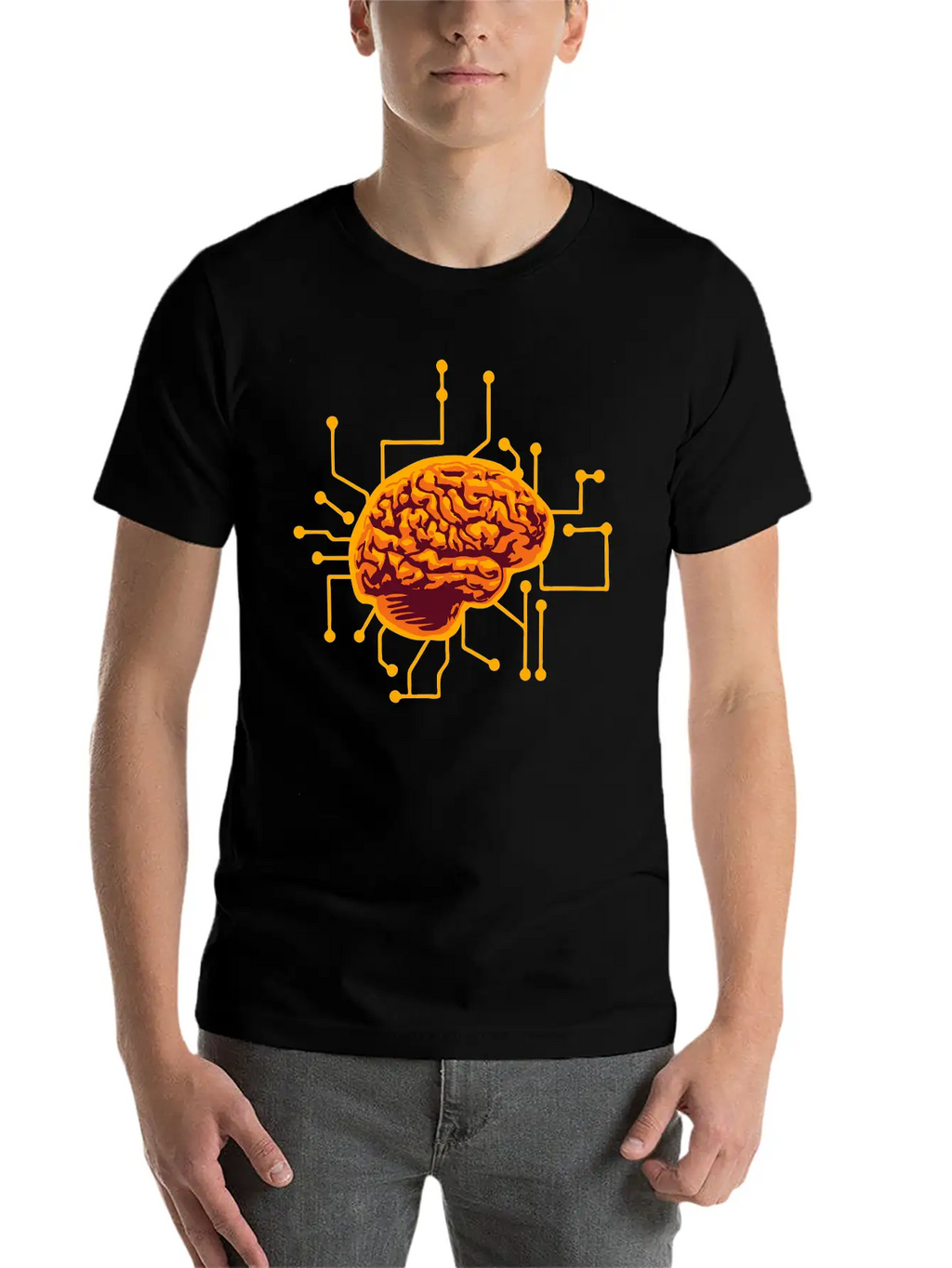 Connecting Thinking Brain Power Plug Electronicall Timeless Short Sleeve Tee – Comfy And Minimalist Design